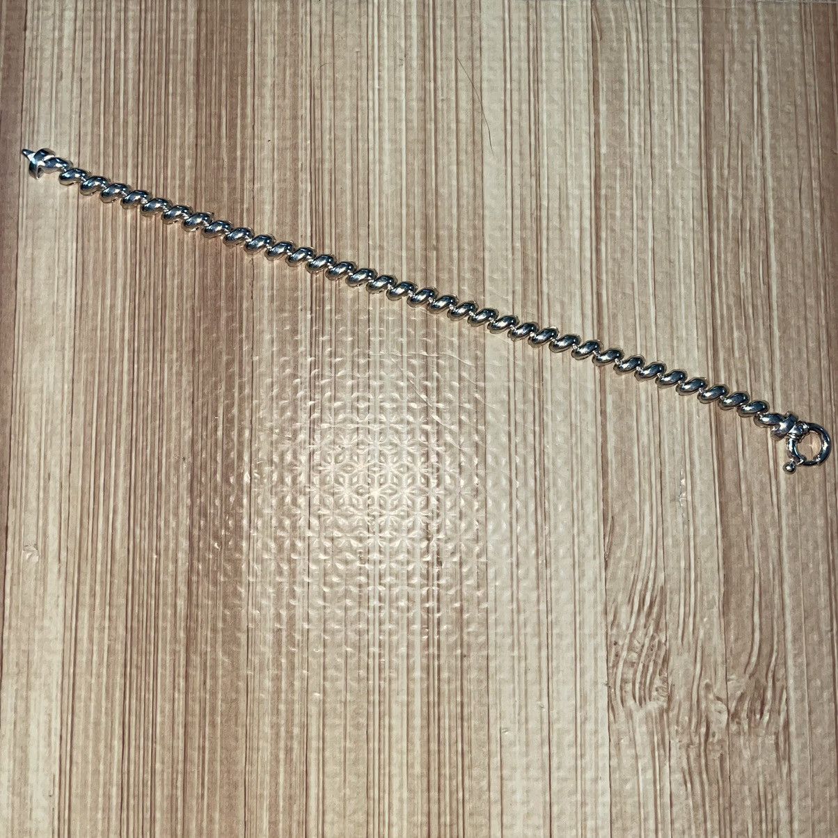Sterling Silver 925 Silver Bracelet Italian Rare Style Size ONE SIZE - 2 Thumbnail