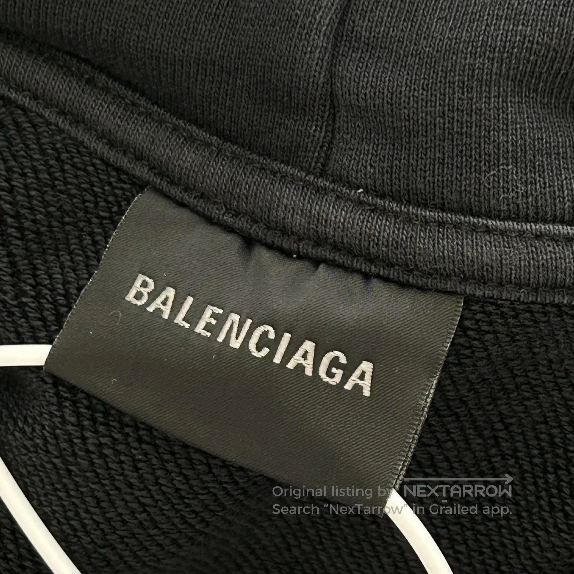 Balenciaga Balenciaga Logo-printed black hoodie with front and back l Size US S / EU 44-46 / 1 - 3 Thumbnail