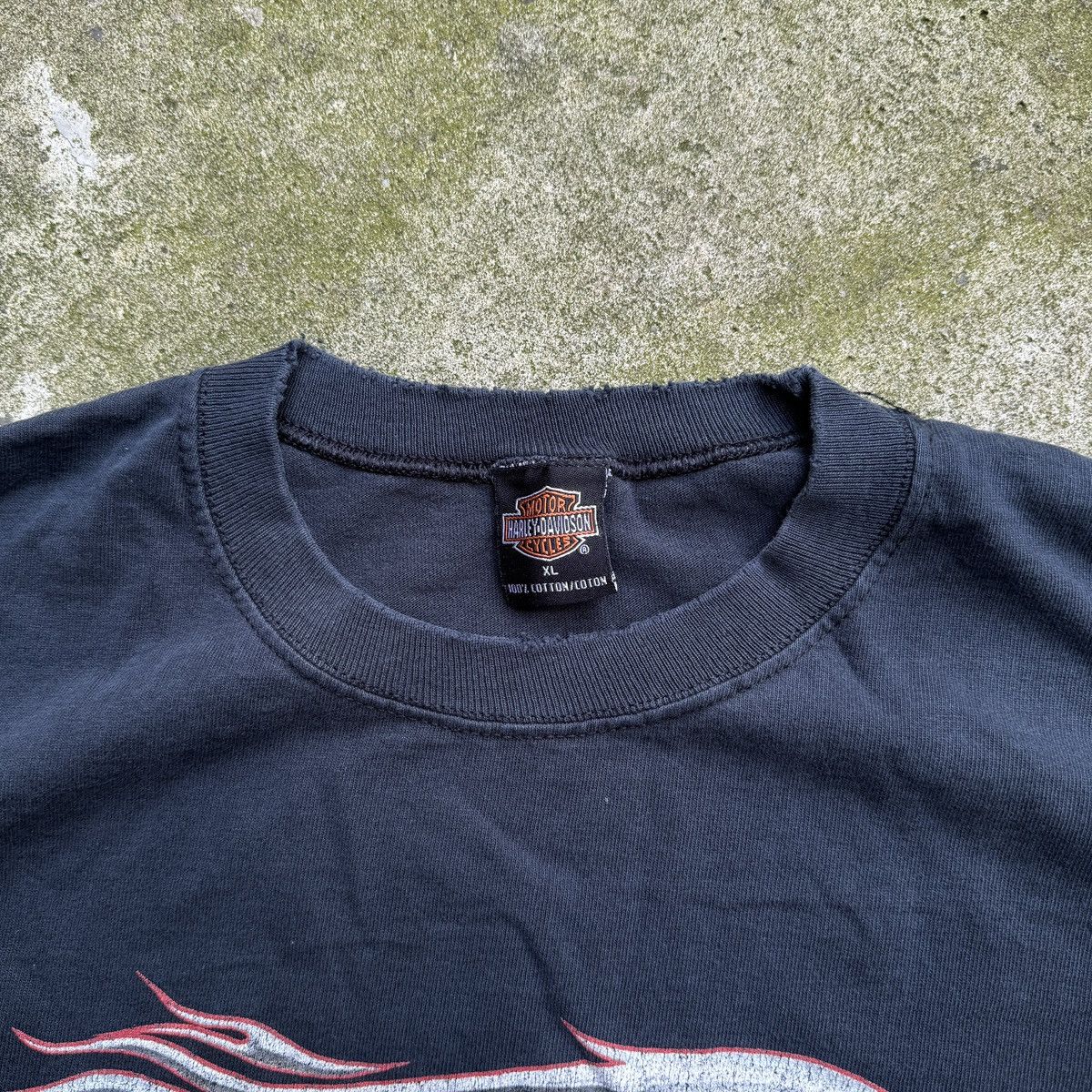 Harley Davidson Thrashed Faded Distressed Flame Longsleeve ERD Grunge Chrome Size US XL / EU 56 / 4 - 3 Thumbnail