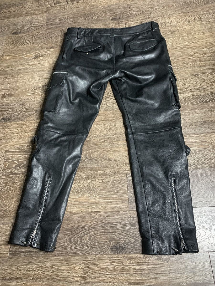 Designer Lucid Leather Biker Pants Size US 34 / EU 50 - 5 Thumbnail