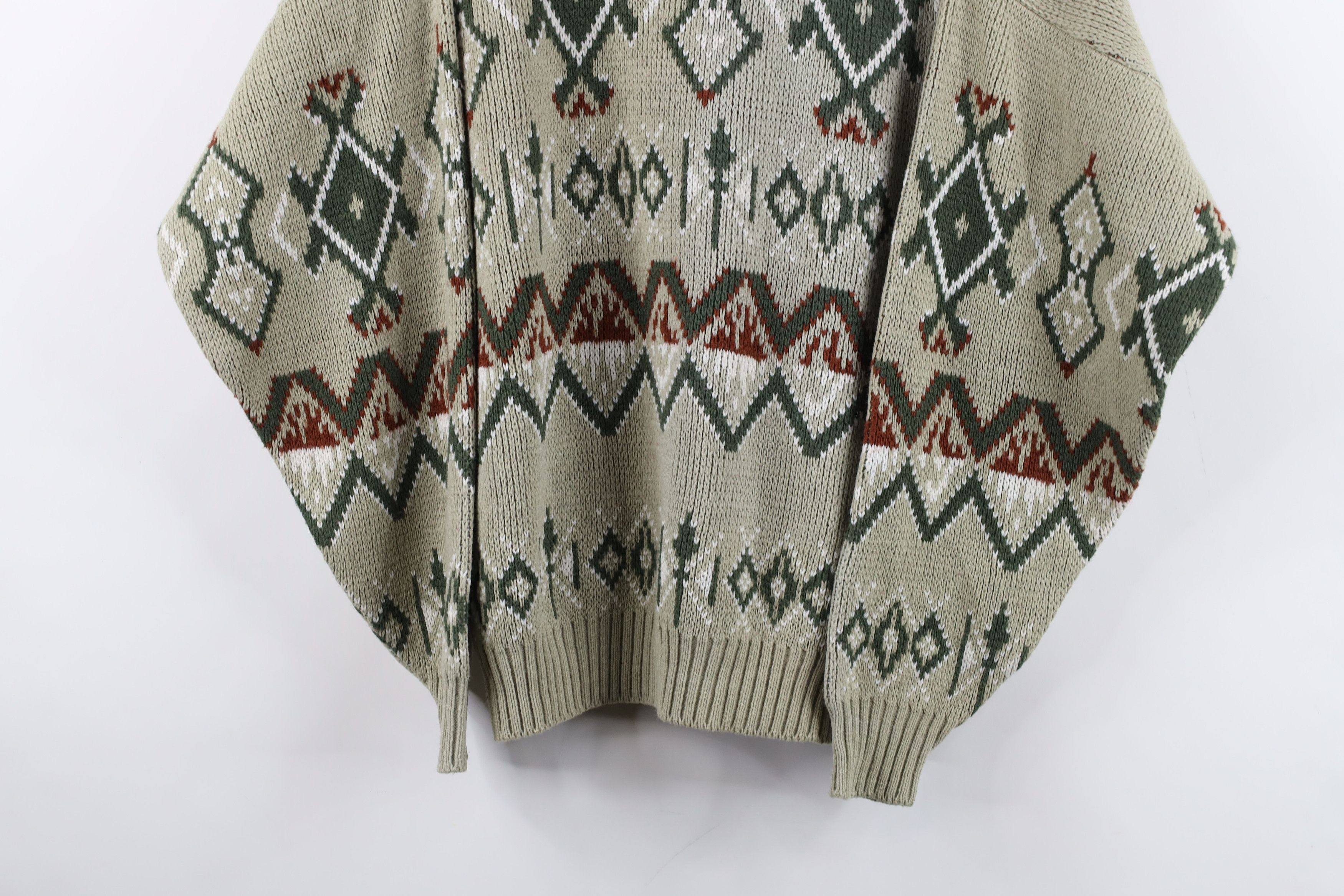 Vintage Vintage 70s Streetwear Fair Isle Knit Crewneck Sweater USA Size US L / EU 52-54 / 3 - 3 Thumbnail