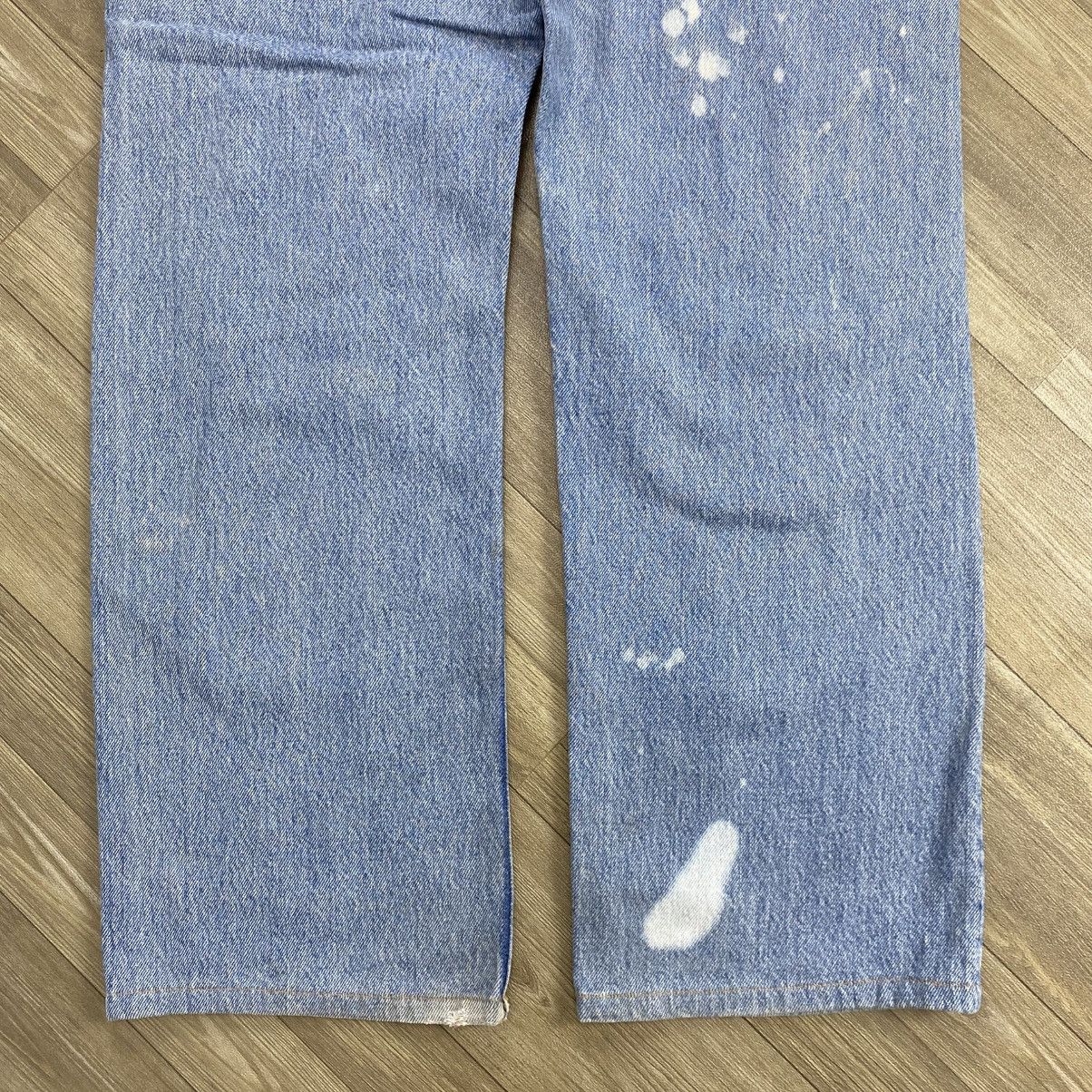 Levi's Vintage Clothing 1990s Vintage Levis 501 USA Sample Distressed Faded Jeans Size US 33 - 14 Thumbnail