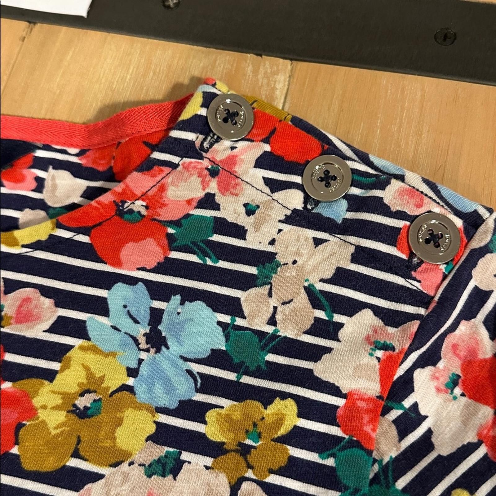 Other Joules SS Harbor Striped Floral T Size 14 Navy 100% Cotton Size XL / US 12-14 / IT 48-50 - 5 Thumbnail