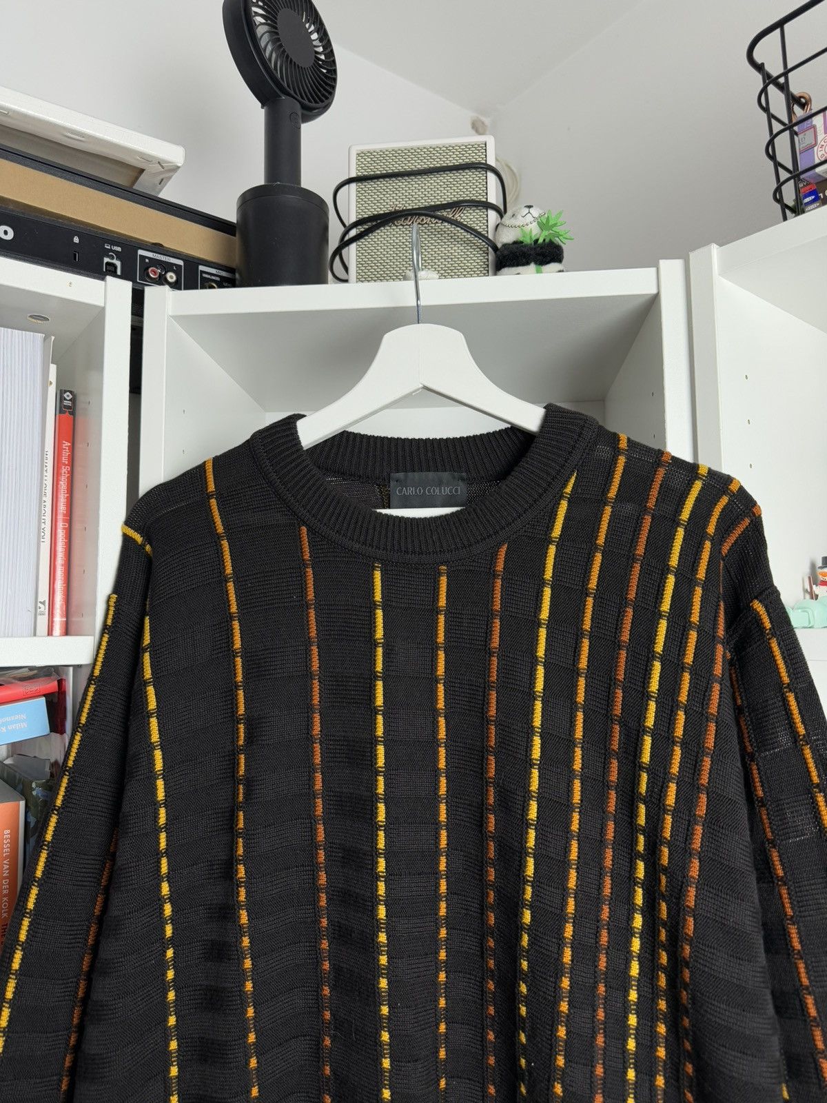 Carlo Colucci × Vintage Vintage Carlo Colucci multicolour cable knit sweater XL y2k Size US XL / EU 56 / 4 - 3 Thumbnail