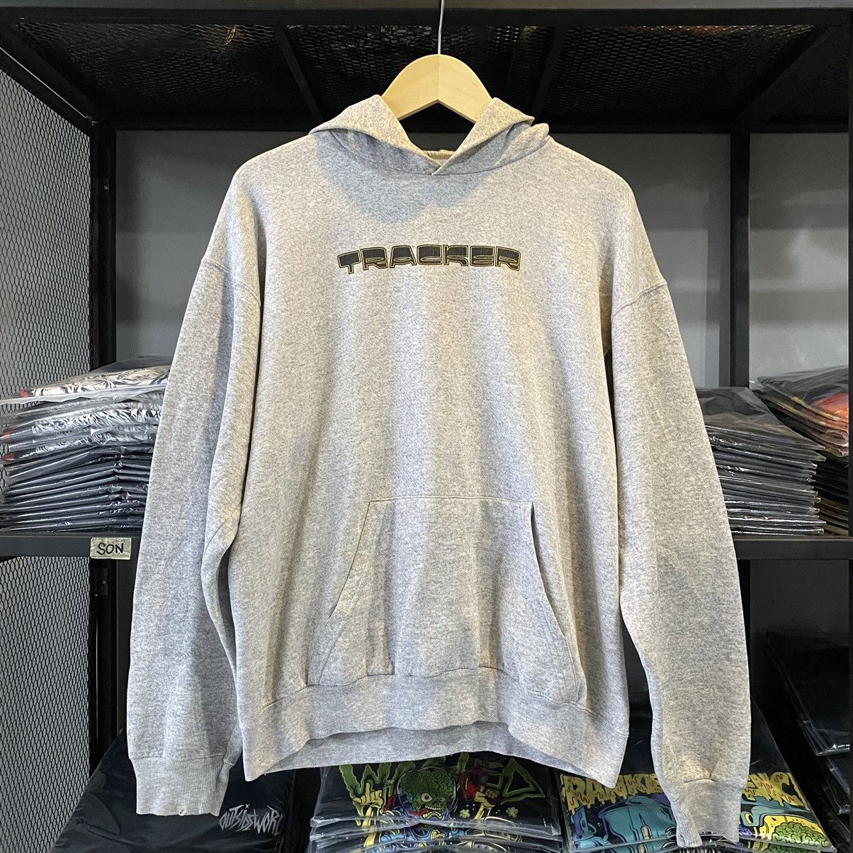 Vintage Vintage 90s Skateboard Tracker Hoodie Size US XL / EU 56 / 4 - 1 Thumbnail