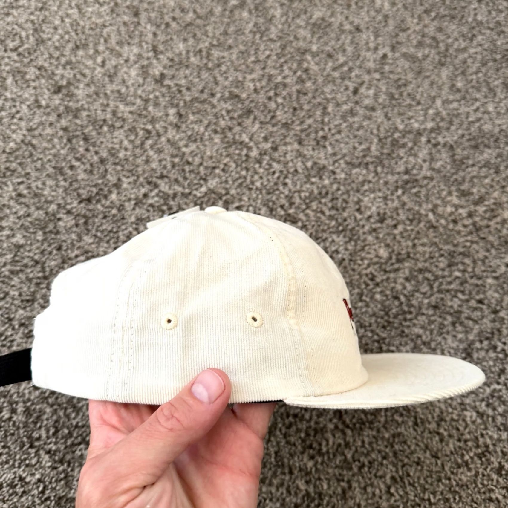 Vans VANS Pest Control White Adjustable Baseball Cap Funny Graphic Hat Corduroy Hat Men Casual Adjustable Cap White Men Cap Size ONE SIZE - 2 Thumbnail