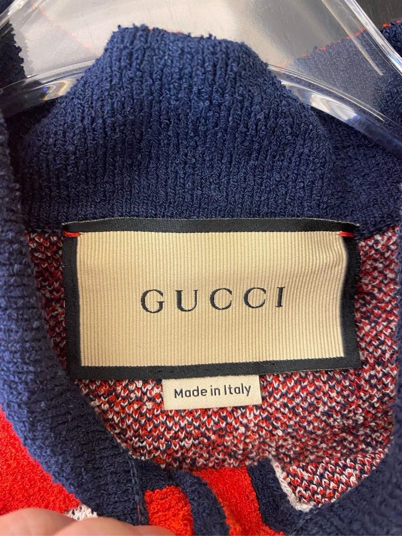 Gucci Gucci SS23 Full Logo jacquard knitted short-sleeved Polo sh Size XS / US 0-2 / IT 36-38 - 3 Thumbnail