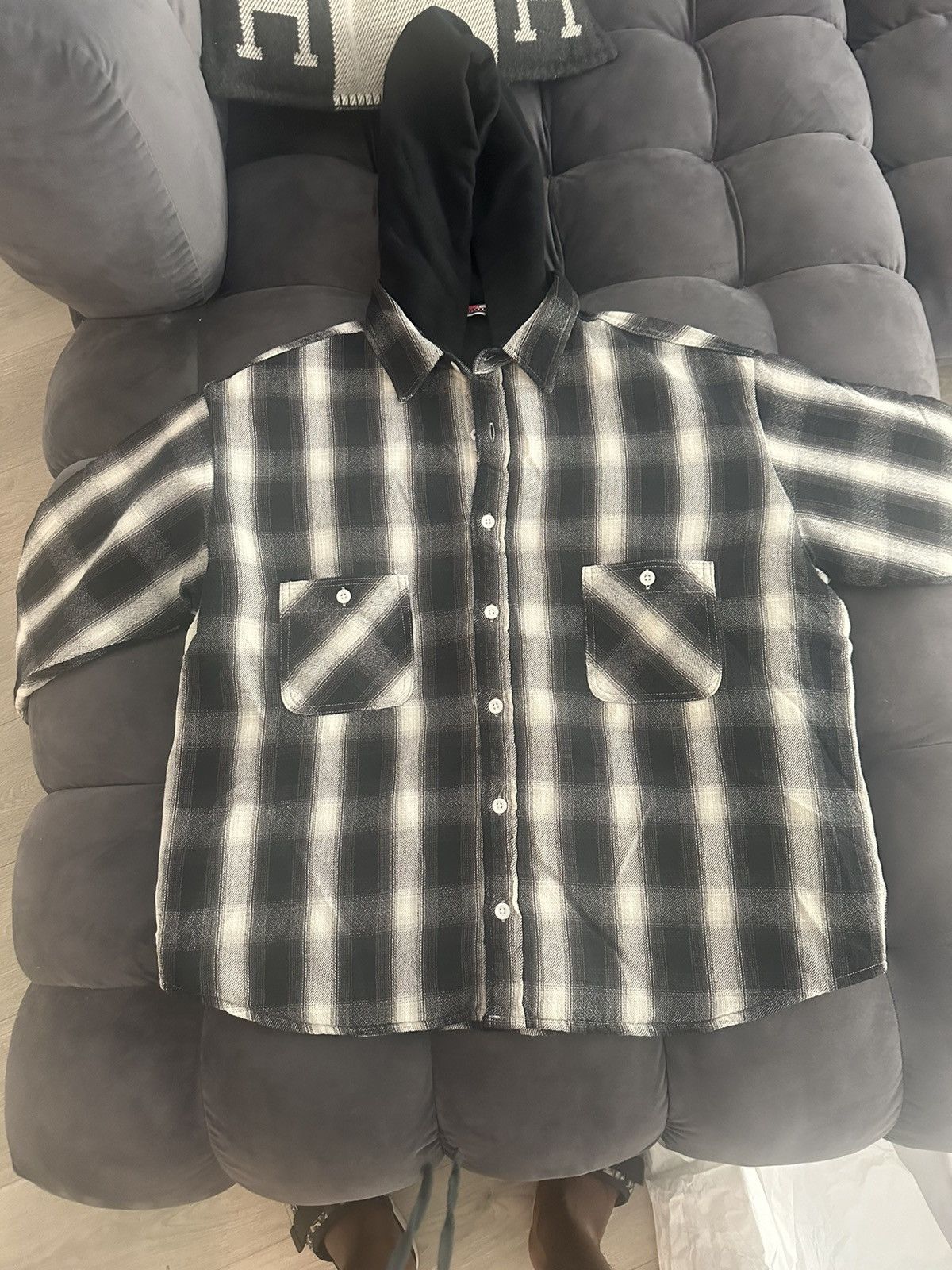 Saint Michael Saint Michael Insulated Hooded Flannel Button Shirt Size US L / EU 52-54 / 3 - 2 Thumbnail