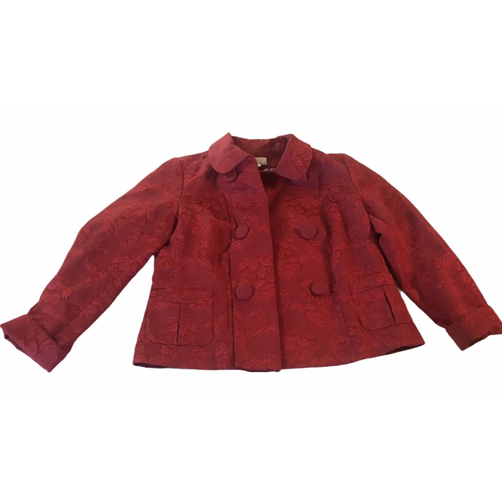 Talbots talbot Womens Choices Sz Medium Pea Coat Red Big Buttons Sof Size M / US 6-8 / IT 42-44 - 1 Thumbnail