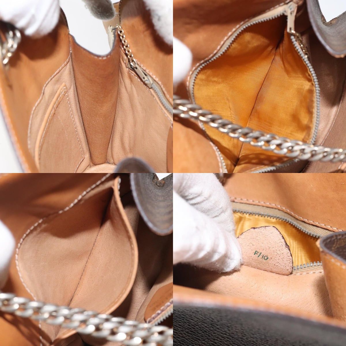 Celine CELINE Macadam Canvas Shoulder Bag Pvc Leather Brown Gold Size ONE SIZE - 12 Thumbnail