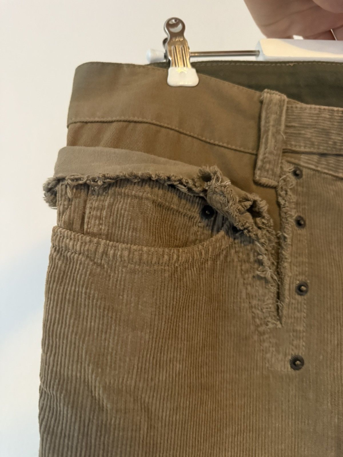 Dolce & Gabbana Distressed Corduroy Pants with Dual Waistband Detail Size US 34 / EU 50 - 8 Thumbnail