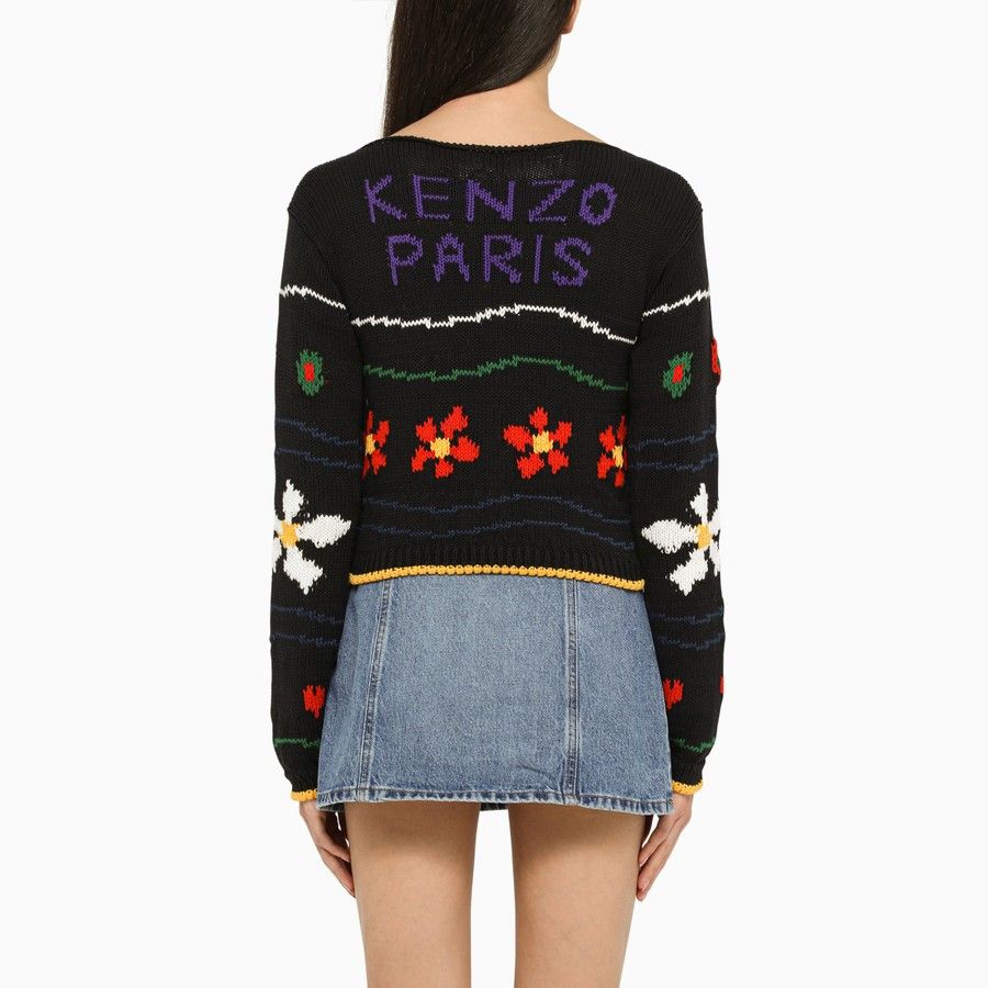 Kenzo o1d2blof0824 Crew-Neck Sweater With Inlay in Multicolor Size XS / US 0-2 / IT 36-38 - 5 Thumbnail