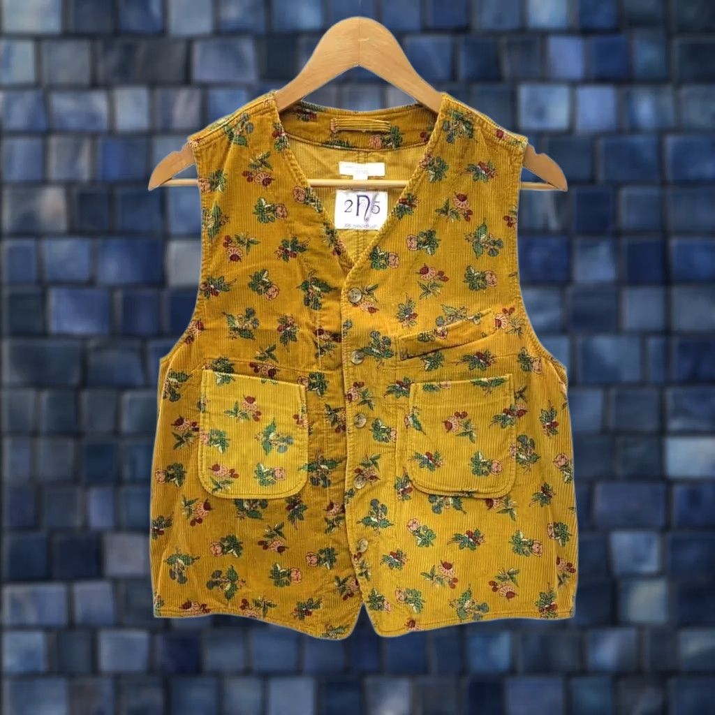 Engineered Garments Engineered Garments Vest Size S Orange Cotton Floral Men's 25th Anniversary USED Size US S / EU 44-46 / 1 - 1 Thumbnail