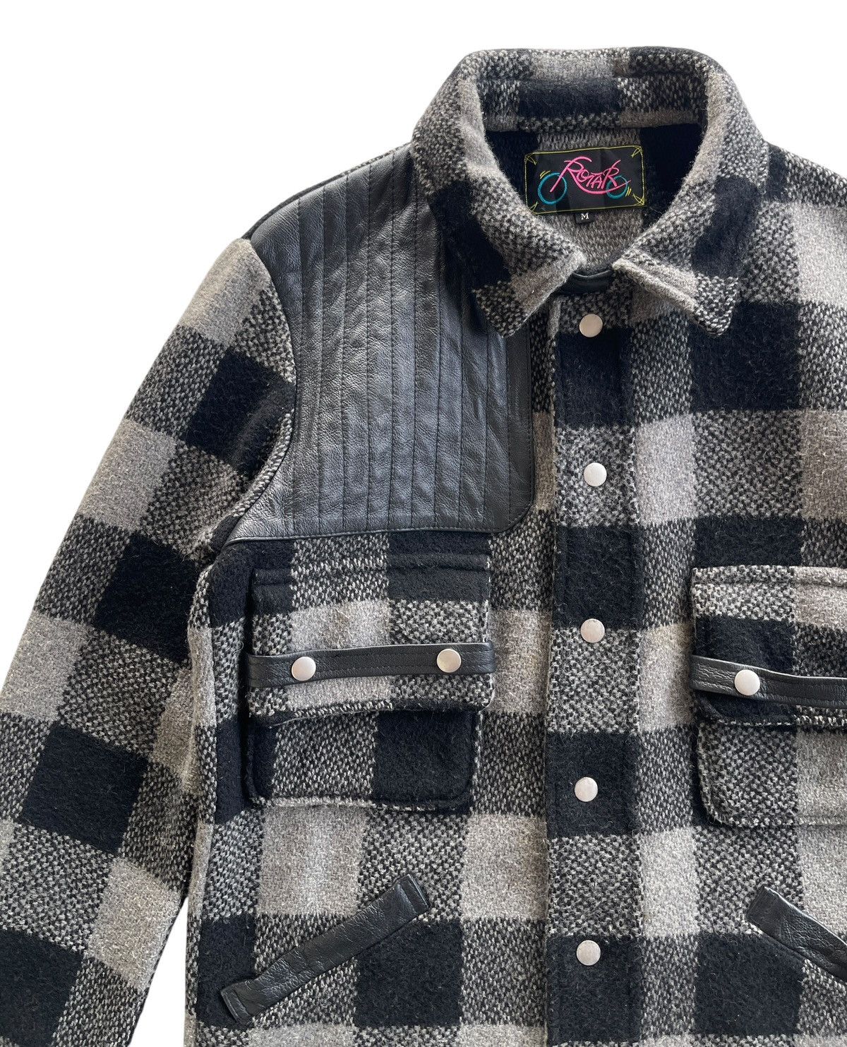 Japanese Brand Rotar Wool Blend Buffalo Plaid Jacket Size US M / EU 48-50 / 2 - 7 Thumbnail