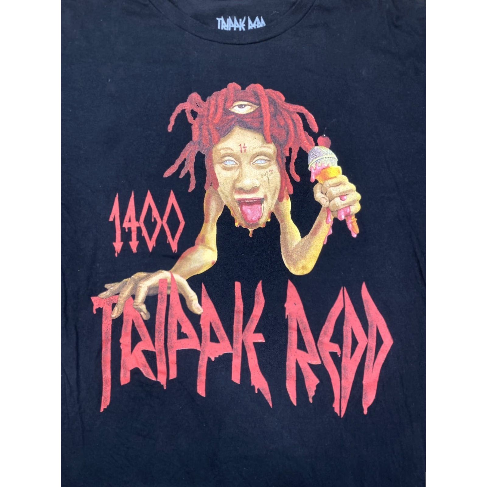 Vintage Trippie Redd Shirt Unisex Adults T-Shirt Long Sleeve Black Crew Neck 1400 Lifes A Trip Graphic Print Hip Hop Music Modern Regular M Size US M / EU 48-50 / 2 - 2 Thumbnail
