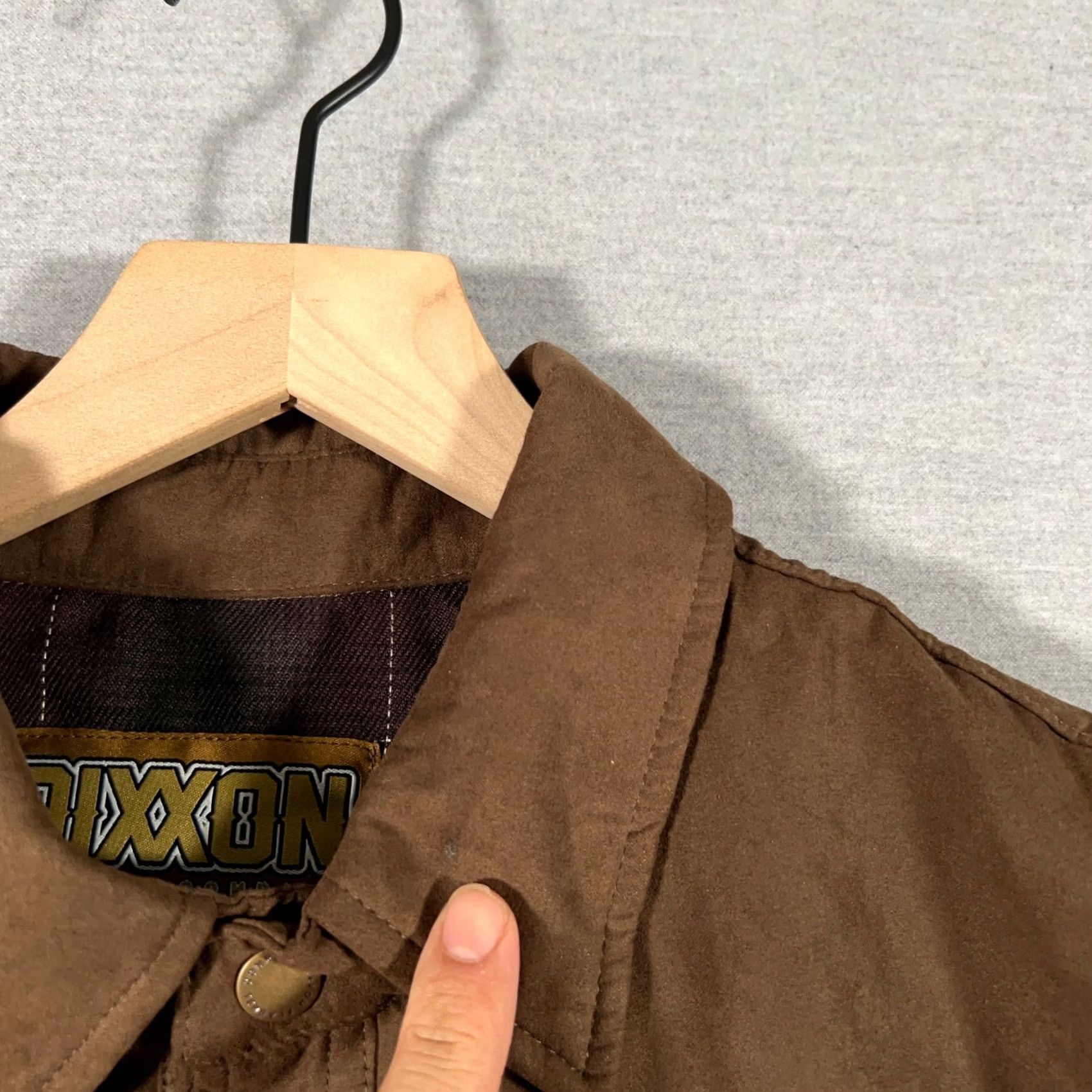 Dixxon Jacket Mens 1XL Brown Casper Suede Flannel Lined Button Snap New, Men's — image 4 of 6