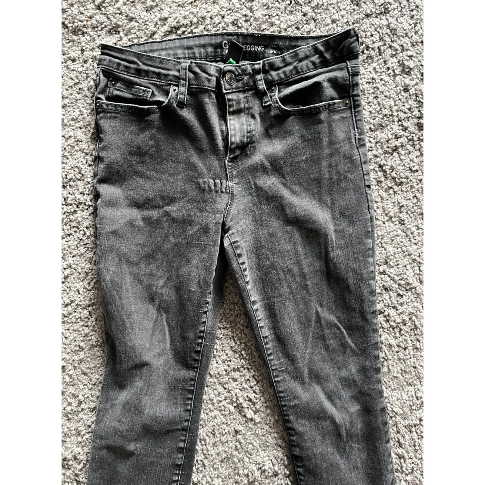 Gap Gap Jeans 8/28 High Rise Legging Black Solid Pattern Womens Size 30" / US 8 / IT 44 - 2 Thumbnail