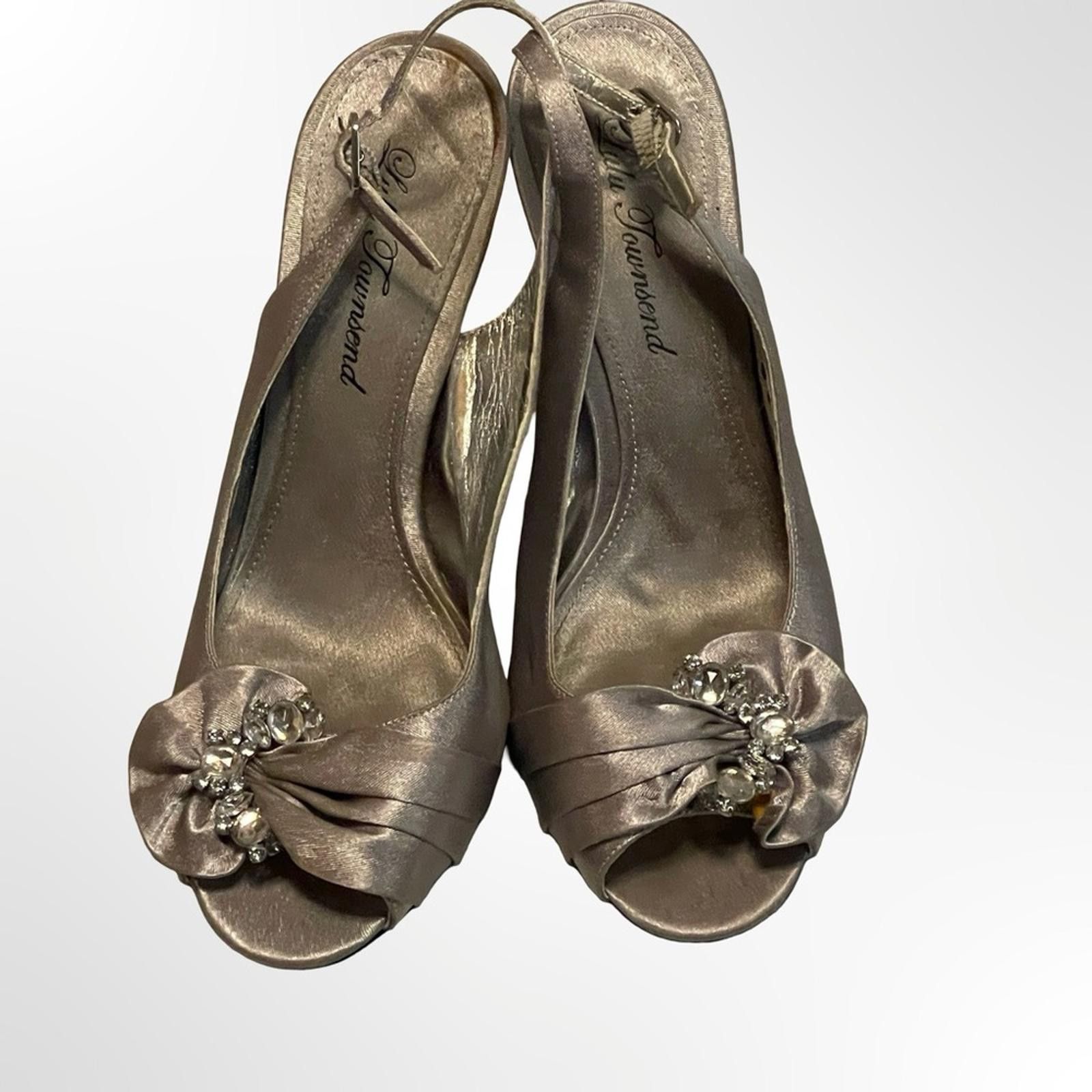 Other Lulu Townsend Metallic Slingback PeepToe Heels size 7.5 Size US 7.5 / IT 37.5 - 2 Thumbnail