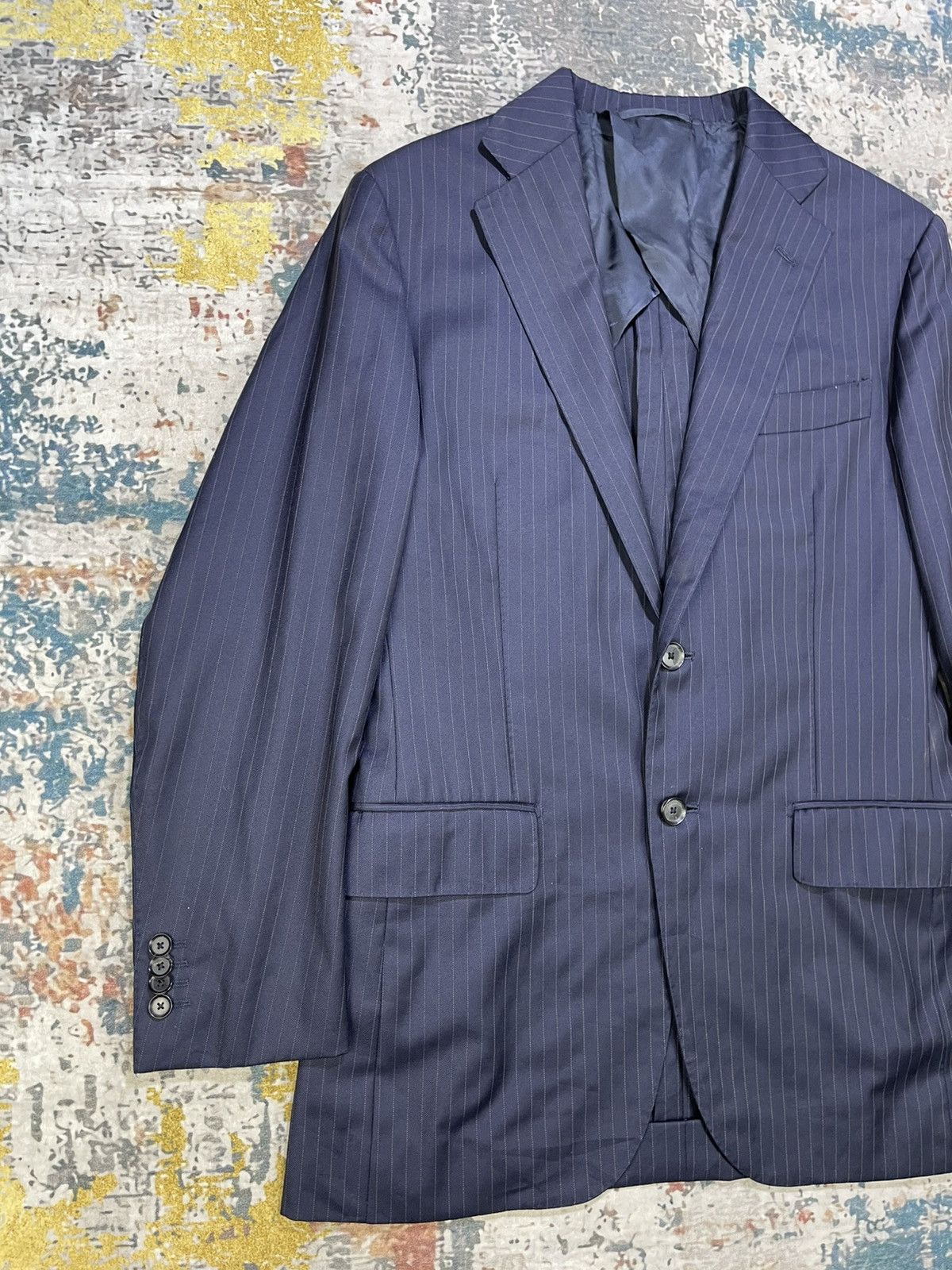 Loro Piana SHIPS x Loro Piana Pinstripes Double Slit Blazers Size US S / EU 44-46 / 1 - 4 Thumbnail
