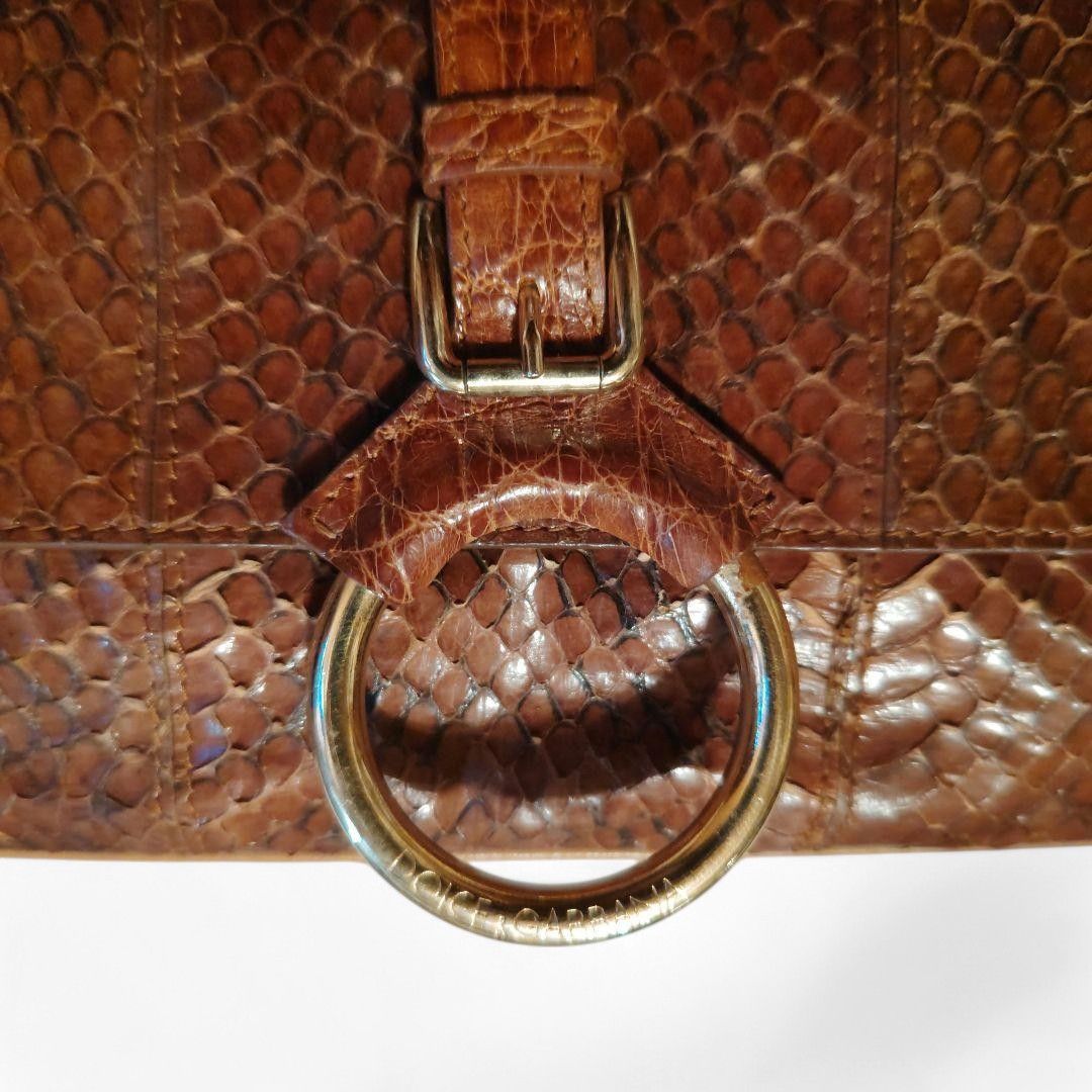 Dolce & Gabbana - Vintage Brown Python Handbag Shoulder
