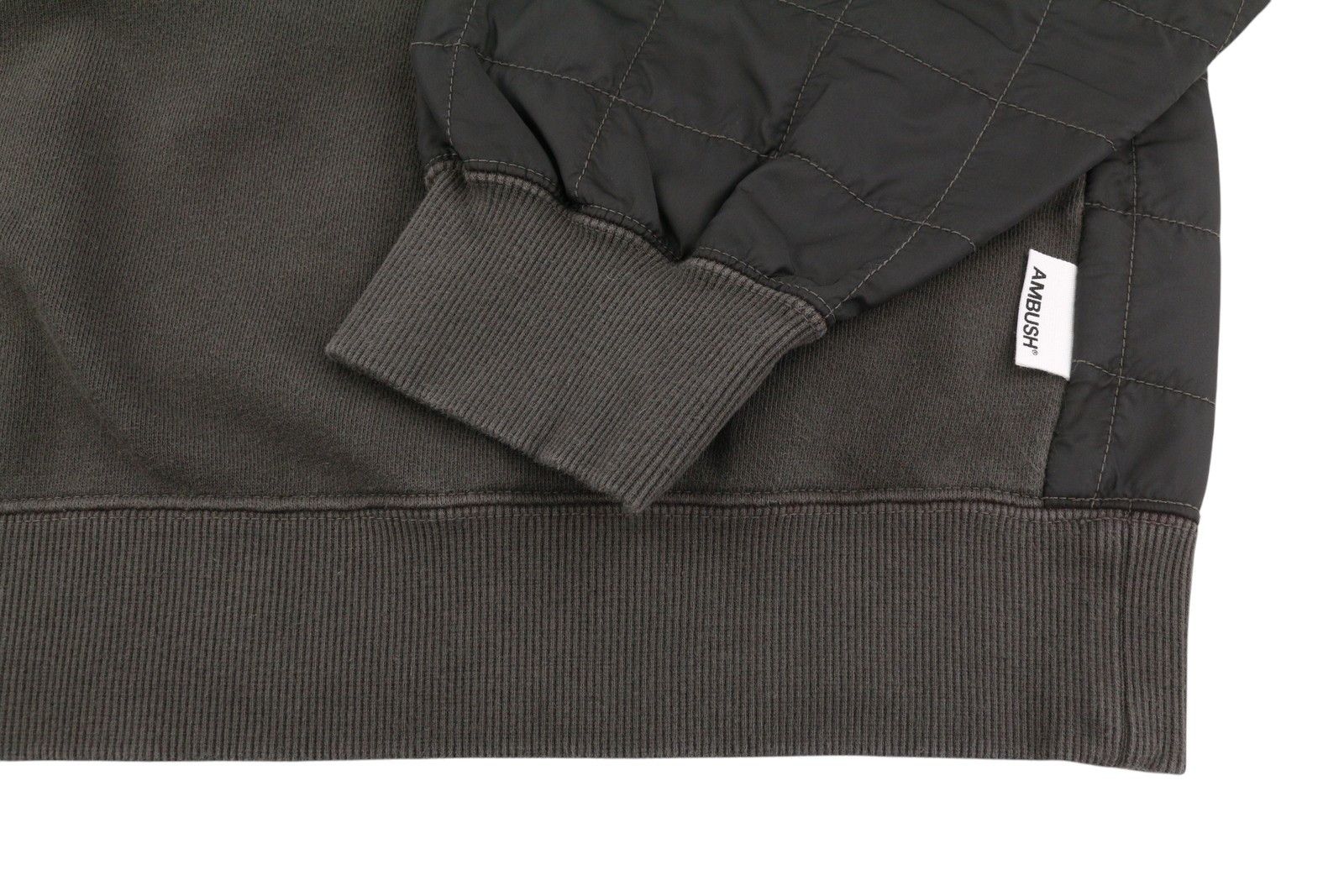 Ambush Design MIX QUILTED L Grey Crew Neck Long Sleeve Pullover 87670 Size US L / EU 52-54 / 3 - 6 Thumbnail
