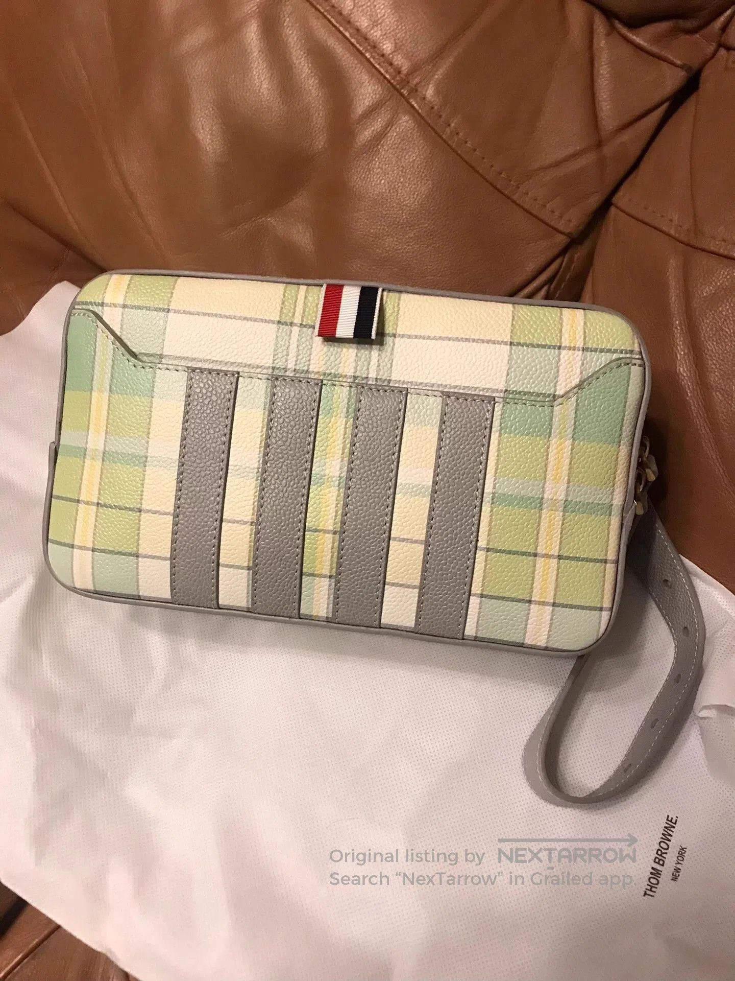 Thom Browne Multi Plaid Striped Crossbody Bag. Size ONE SIZE - 1 Thumbnail