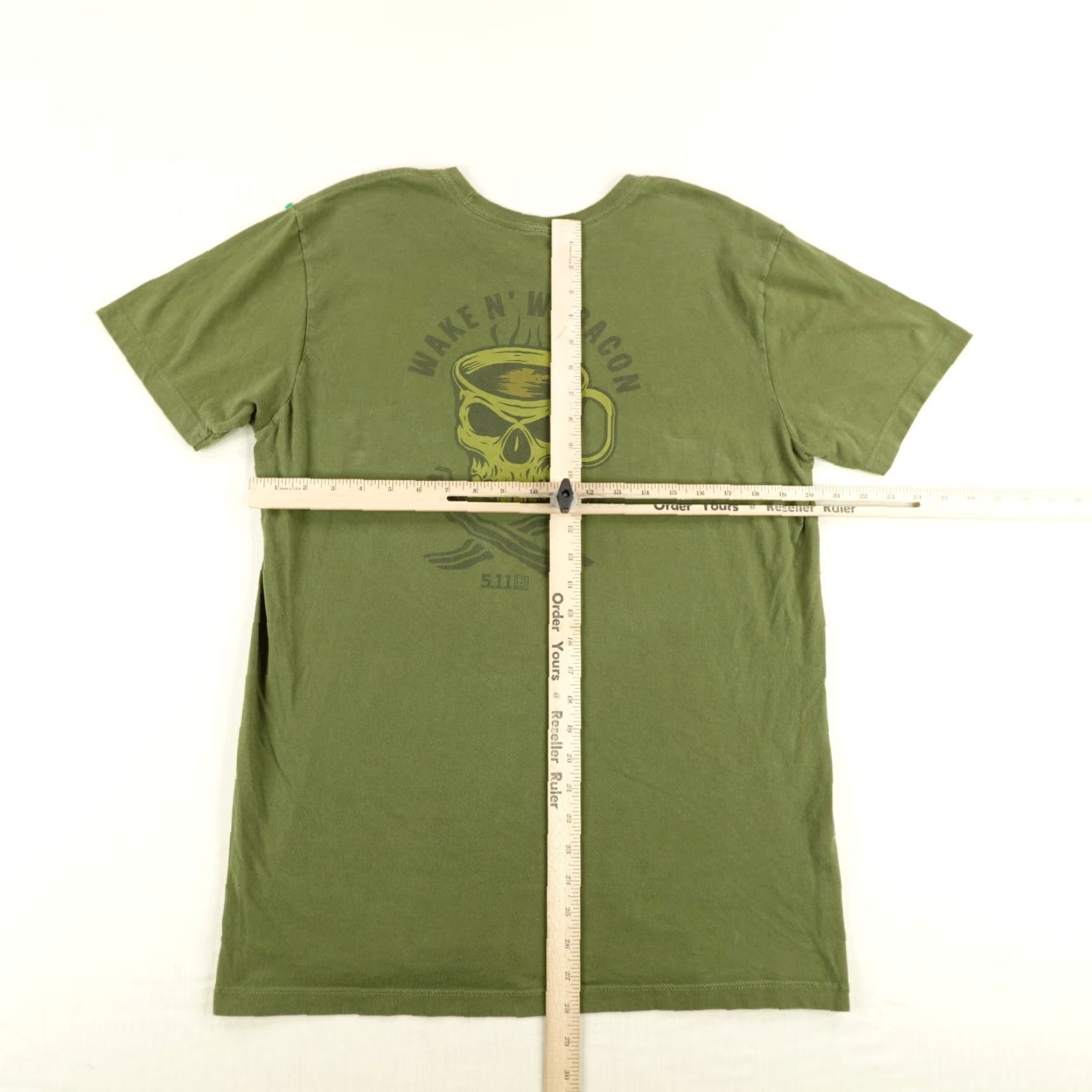 Vintage VINTAGE 5.11 Tactical Shirt Mens L Green Skull Graphic Short Sleeve Crew Neck Army Military Outdoor T-Shirt Mens Large Green Skull 90s/2000s Size US L / EU 52-54 / 3 - 6 Thumbnail
