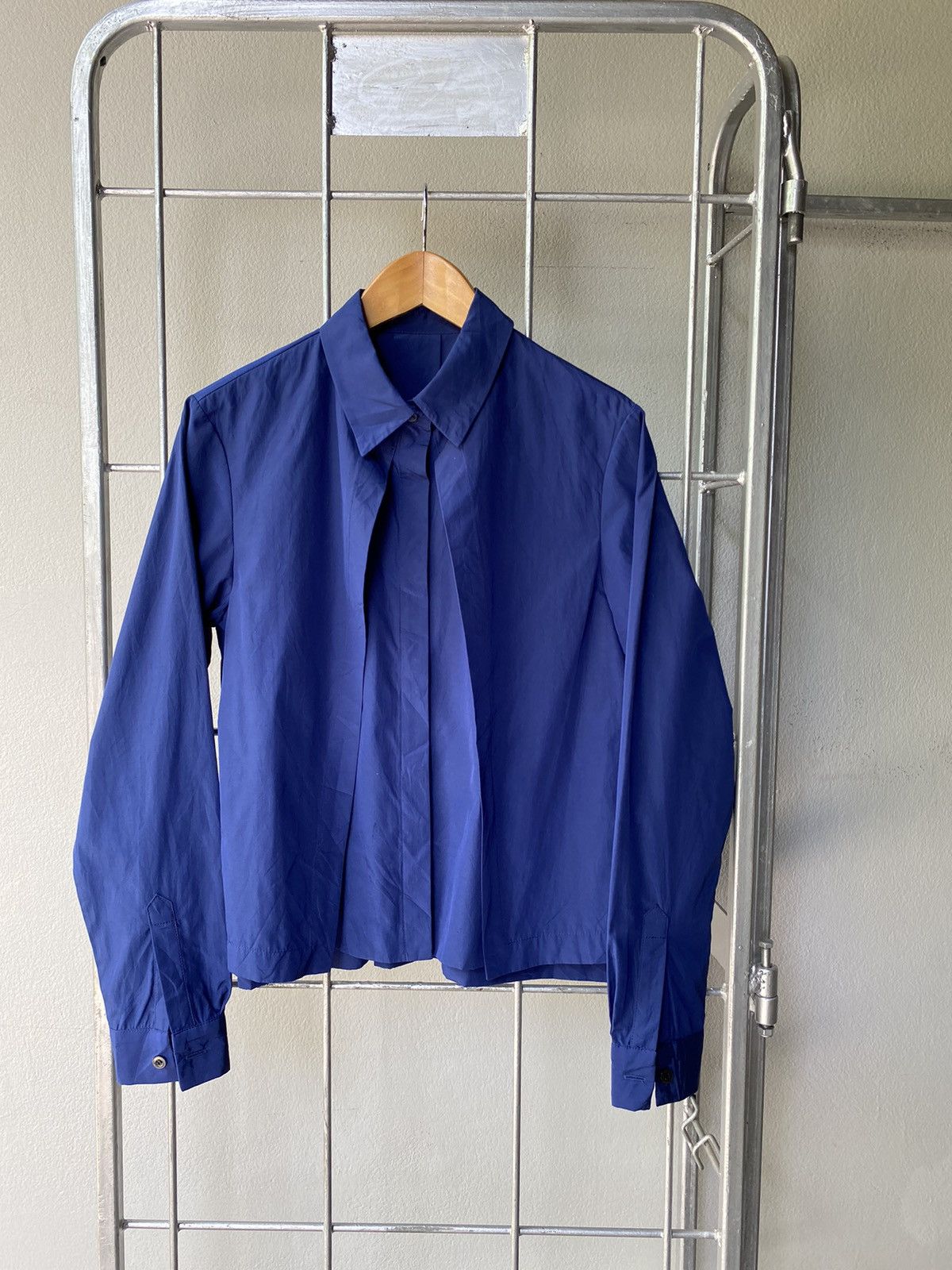 Japanese Brand Avant Le Temps Women Navy Blue Long Sleeve Shirt Size XS / US 0-2 / IT 36-38 - 20 Thumbnail