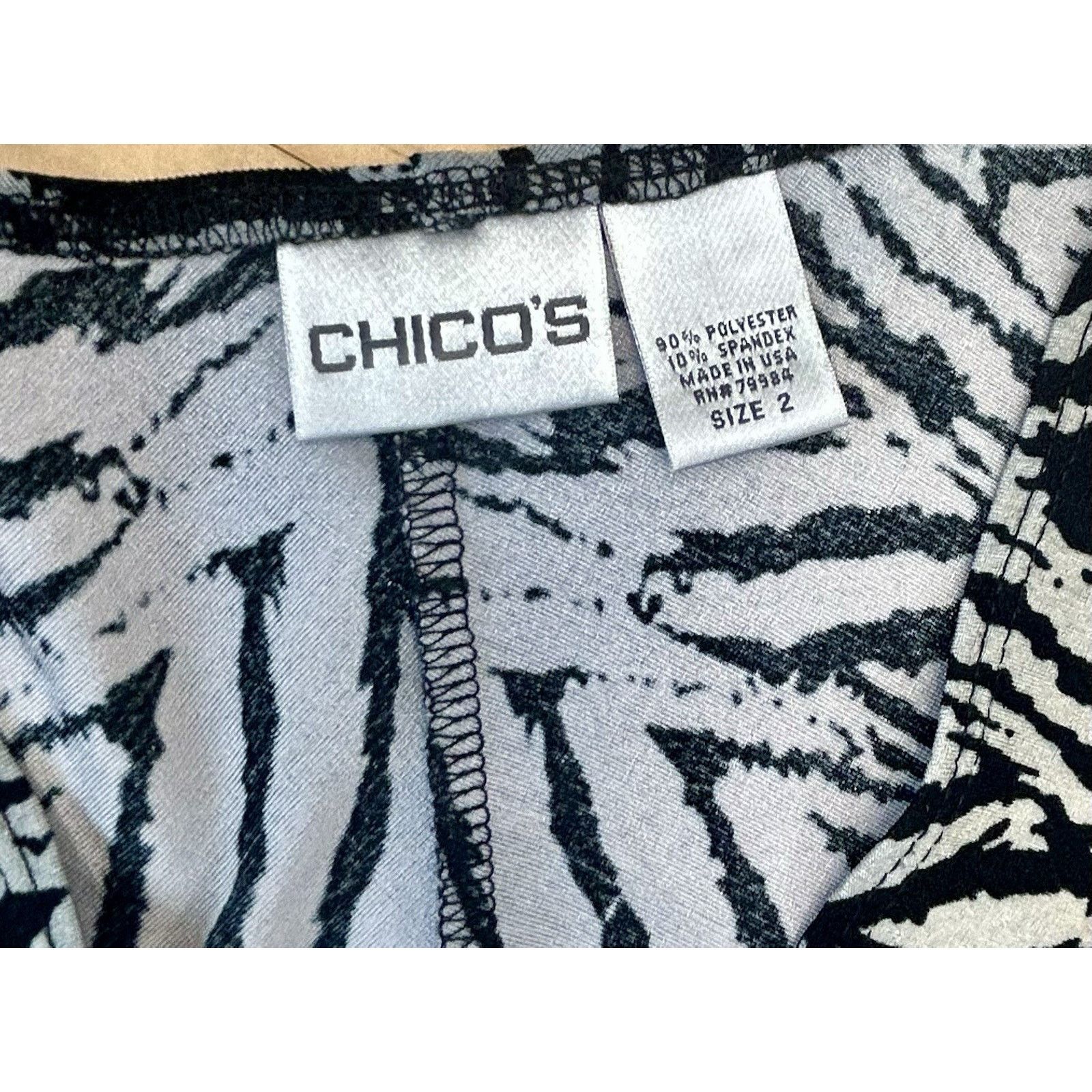 Chicos CHICO'S Slinky Knit DRESS 2 12 L Animal Print Zebra Snake Size L / US 10 / IT 46 - 6 Thumbnail