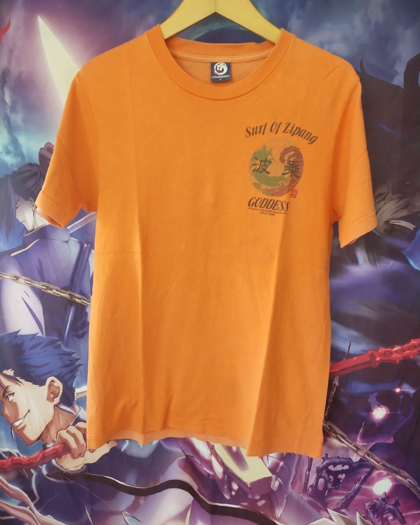 Vintage Surf of Zipang Goddess Big Print Orange Tees Size US M / EU 48-50 / 2 - 4 Thumbnail
