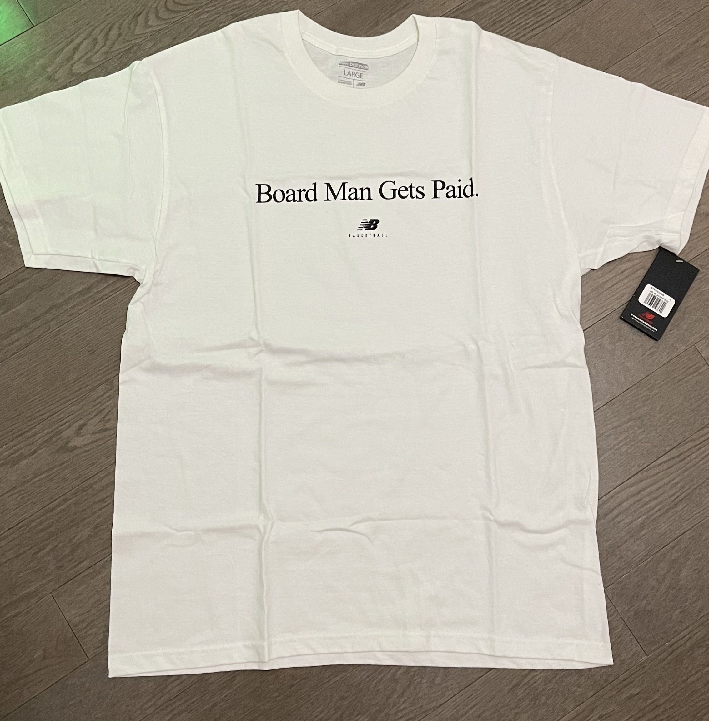 New Balance New Balance x Kawhi Leonard Board Man Gets Paid Tee White Grailed