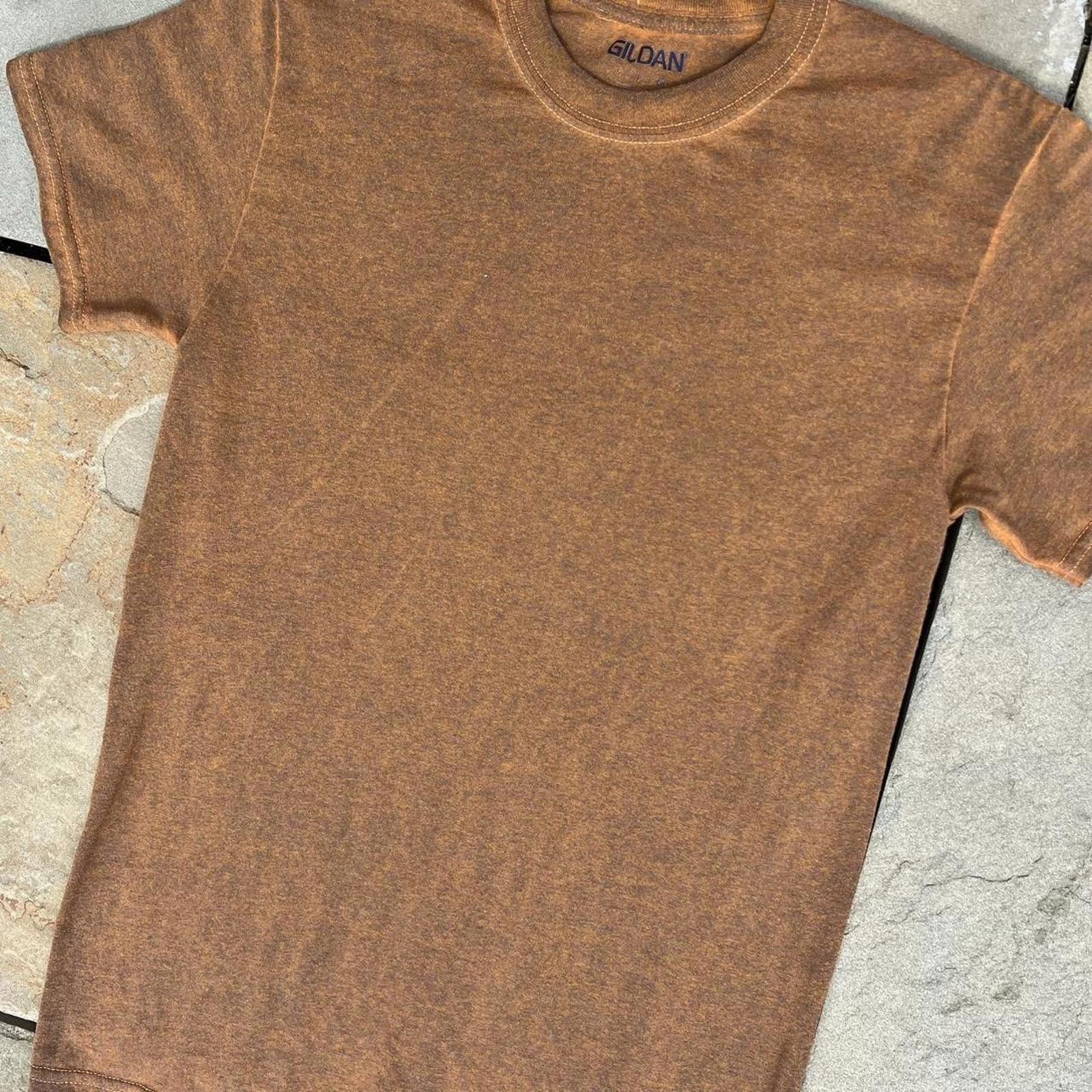 Gildan Brown Blue Overdyed Reworked T-Shirt Size US S / EU 44-46 / 1 - 2 Thumbnail