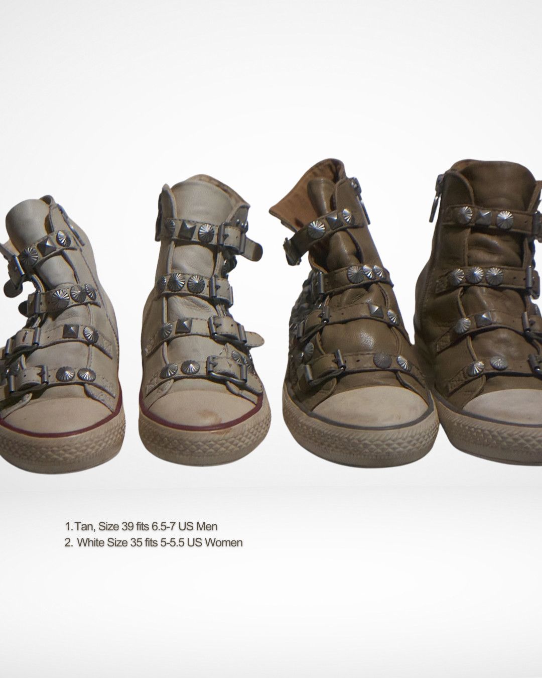 ASH ASH Studded Couple Zip Trainers Set Size US 7 / EU 40 - 2 Thumbnail