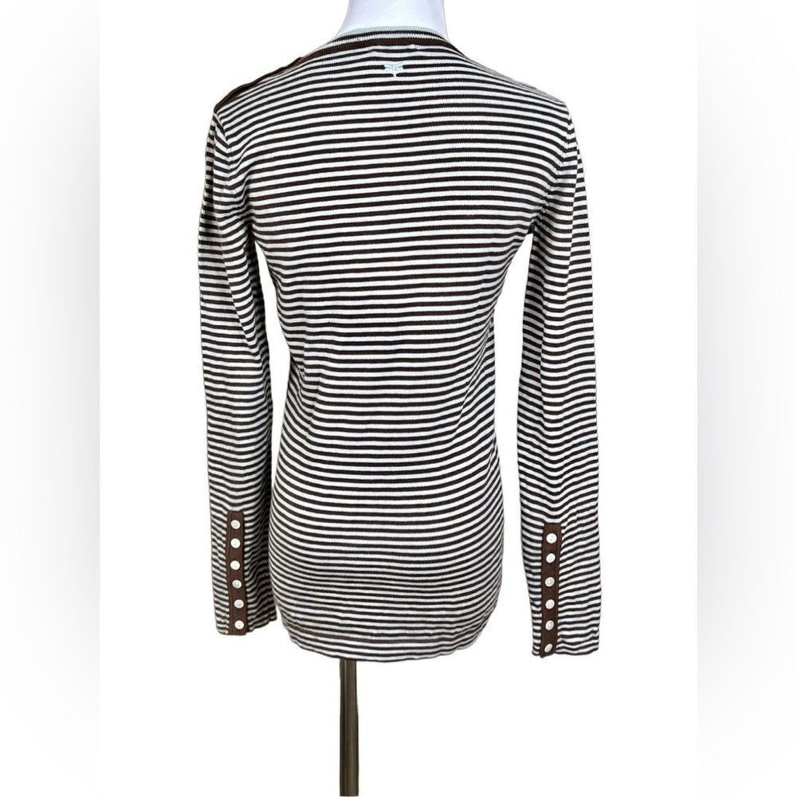 Other Tyler Böe Silk Blend Blue Brown Rib Sweater SMALL $229 Size S / US 4 / IT 40 - 4 Thumbnail