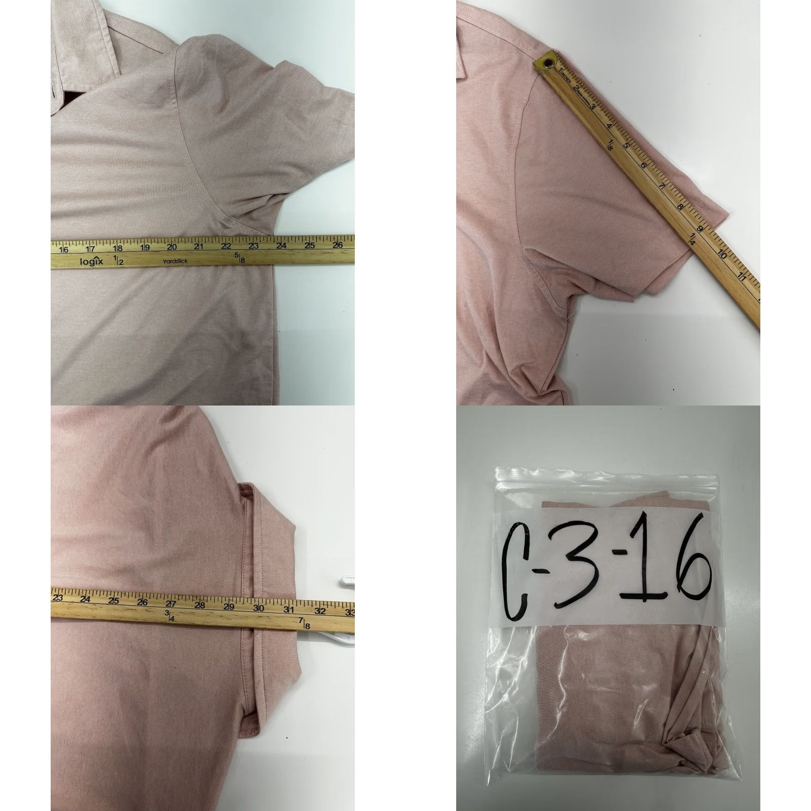 George George Mens Polo Shirt Size Large 42-44 Pink Collared Short Sleeve Size US L / EU 52-54 / 3 - 8 Thumbnail