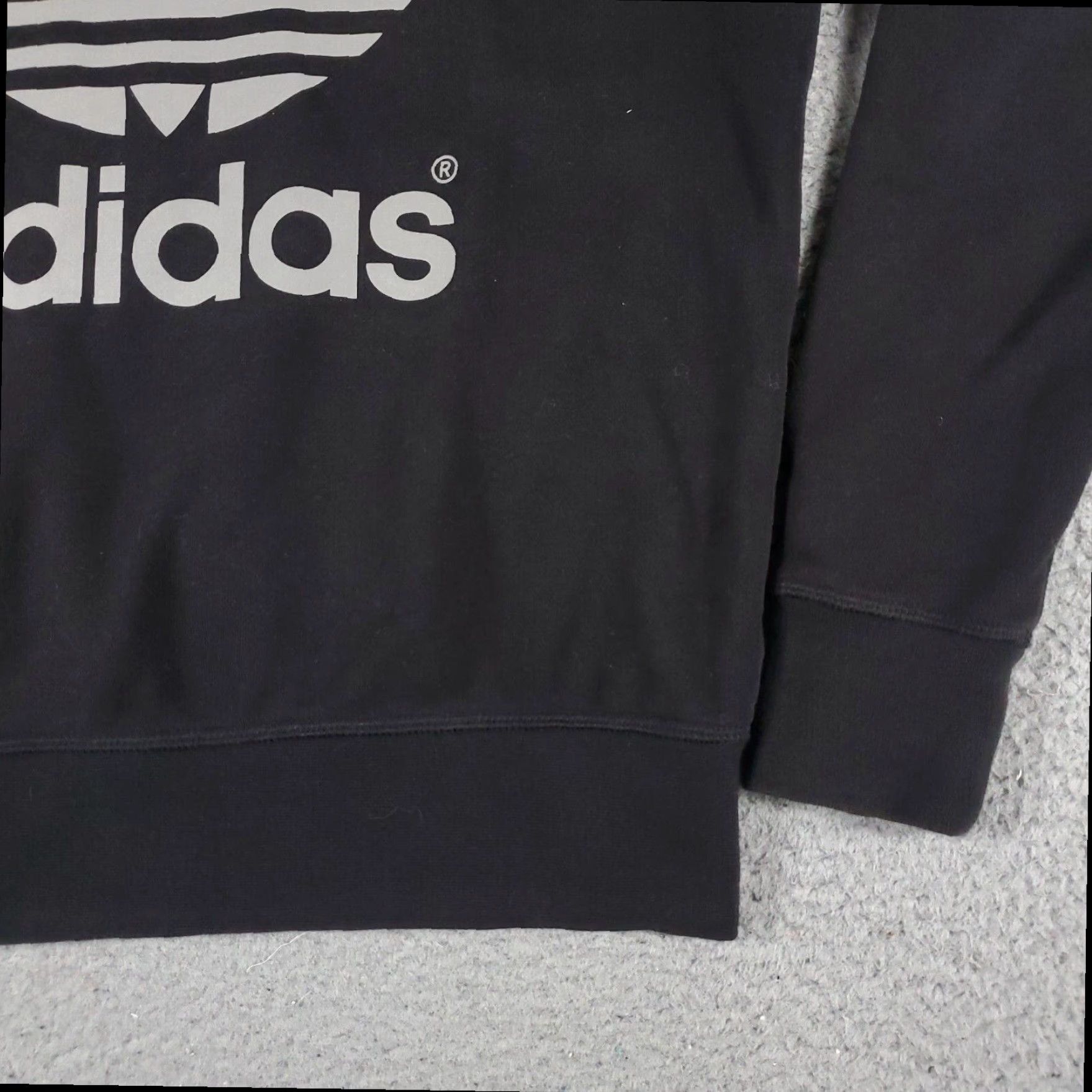 Adidas Adidas Pullover Sweater Womens XS Black Cotton Blend Crew Neck Size XS / US 0-2 / IT 36-38 - 5 Thumbnail