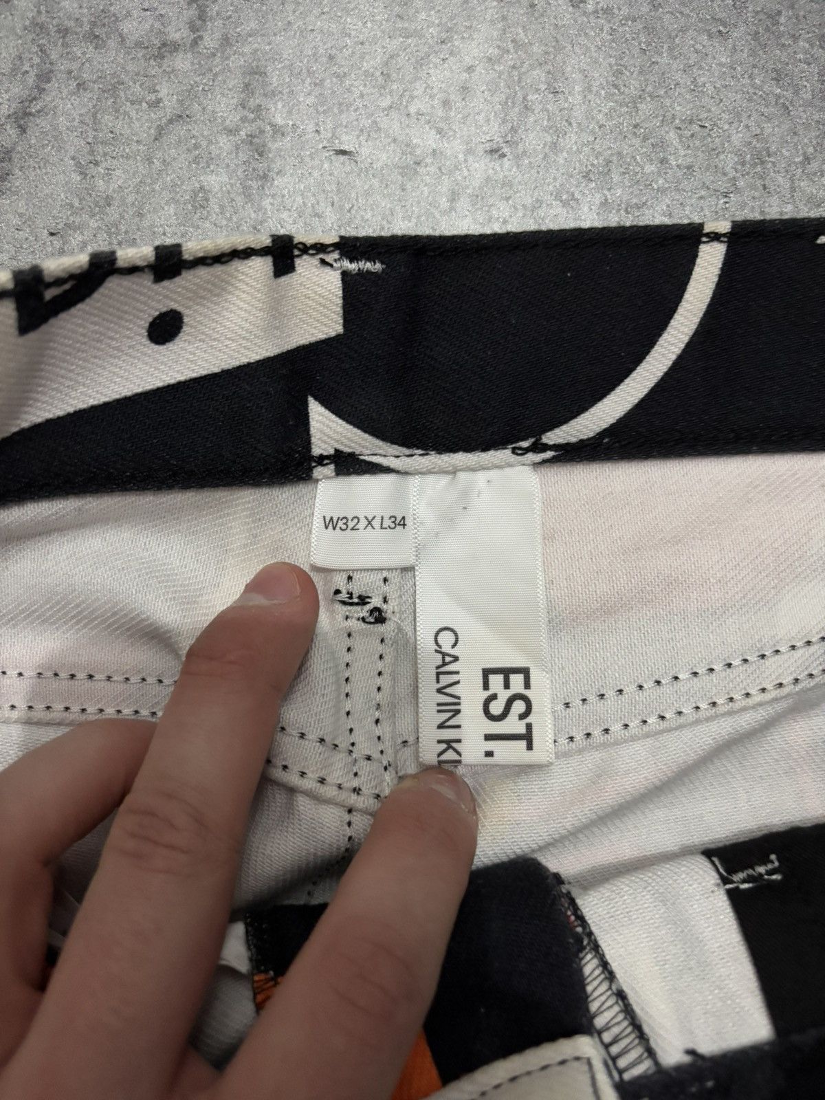 Calvin Klein 205W39NYC Calvin Klein 205W39NYC ALLOVER PRINTED STRAIGHT JEANS BLACK Size US 32 / EU 48 - 6 Thumbnail