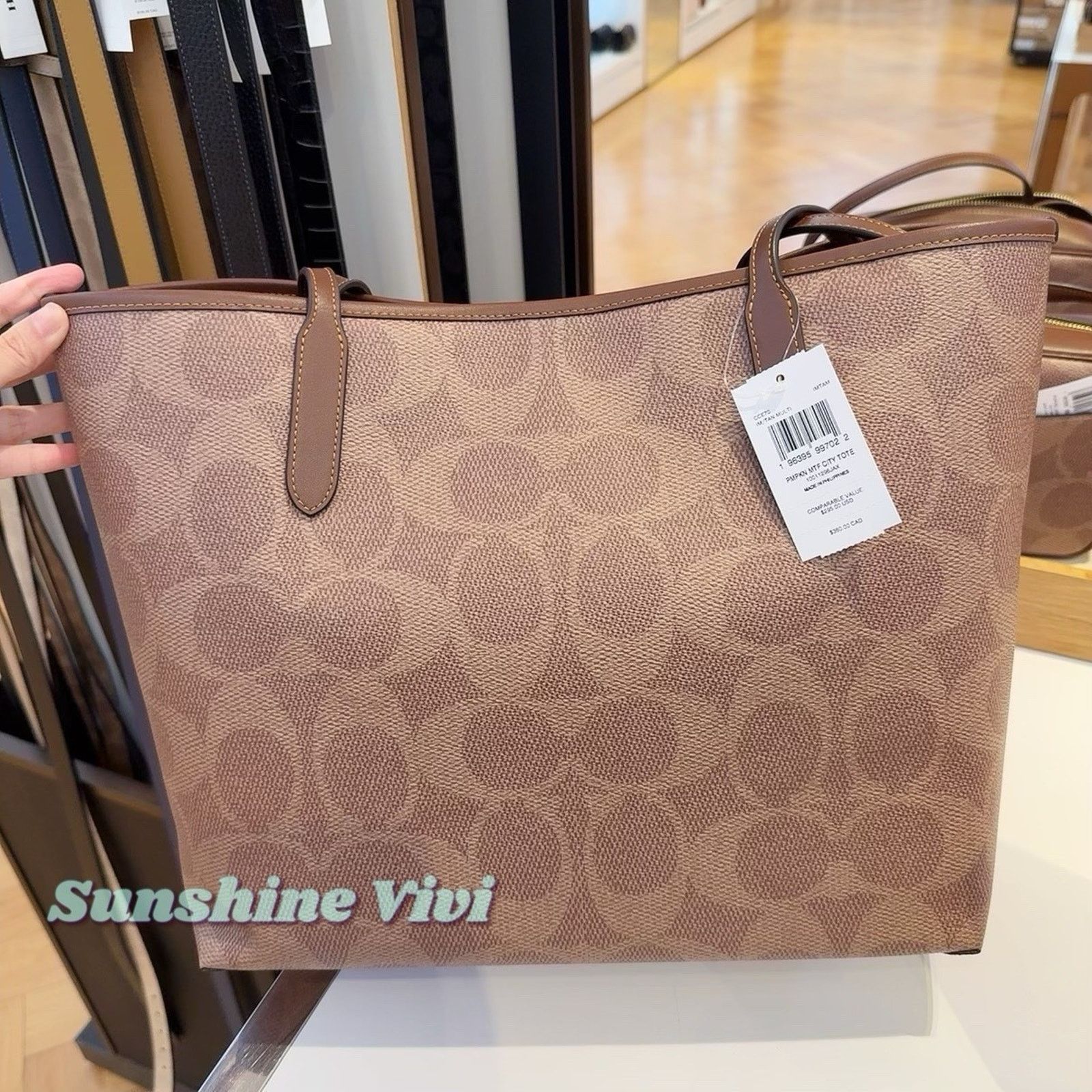 Coach NWT Coach City Tote Bag Halloween CCE70 Gold/Tan 2025 Size ONE SIZE - 4 Thumbnail