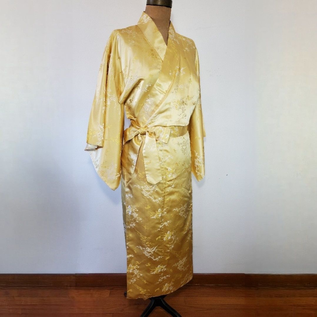 Handmade Kimono Size XL Yurata Robe Vintage Made in Japan 100% Silk Size XL / US 12-14 / IT 48-50 - 1 Thumbnail