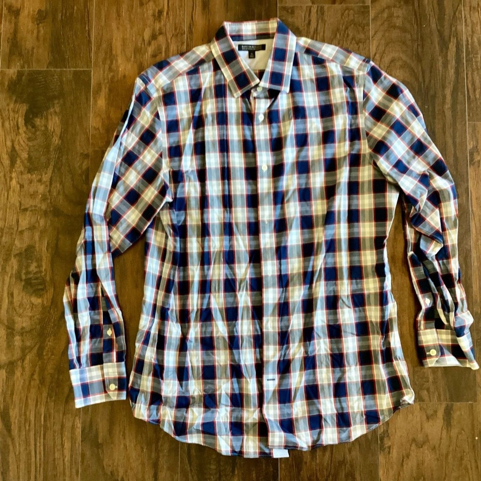 Banana Republic Banana Republic Non-Iron Tailored Slim Fit Button Down Size US XL / EU 56 / 4 - 2 Thumbnail