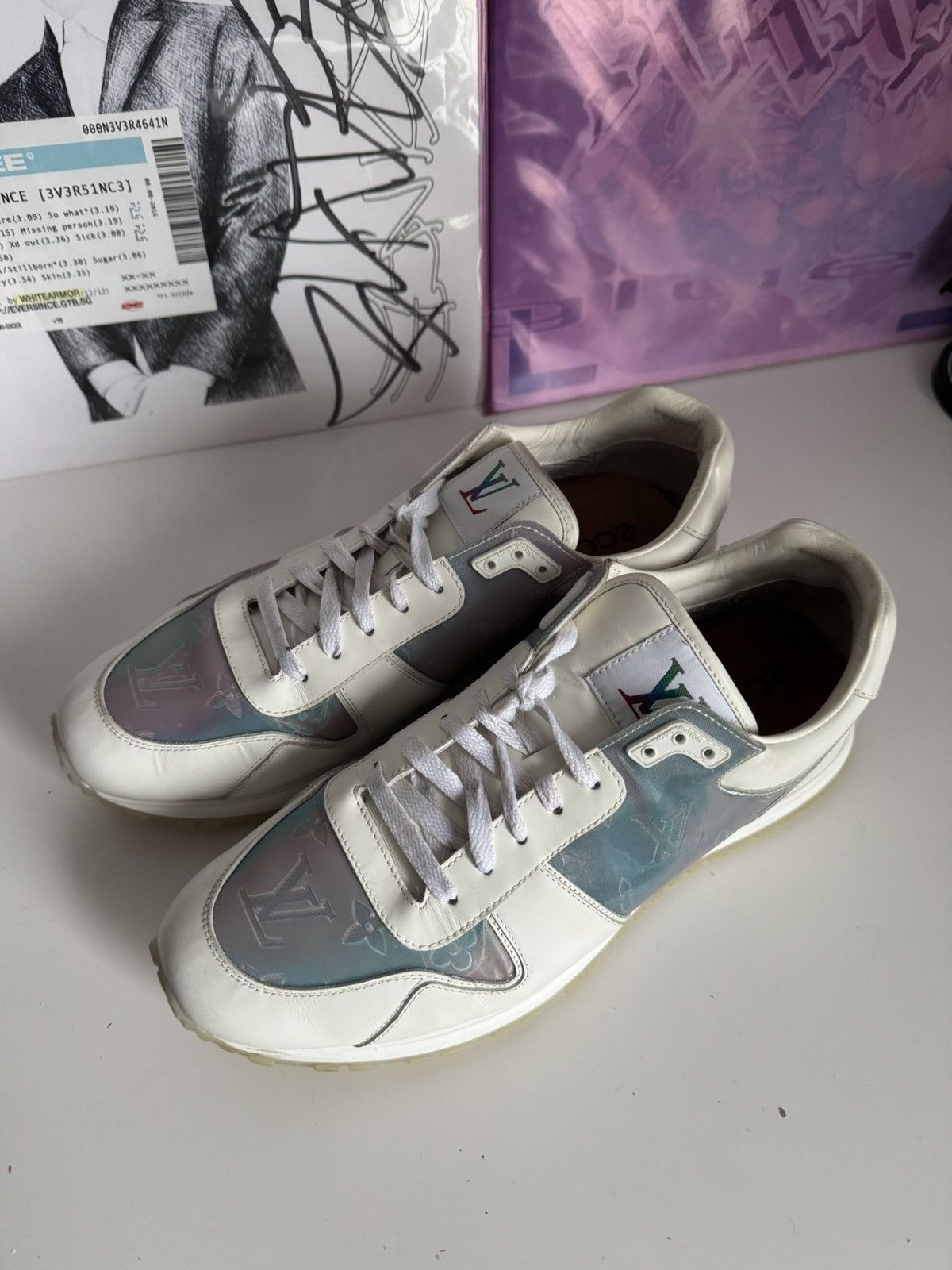 Louis Vuitton Louis Vuitton Run Away Sneakers Iridescent Monogram Luxury Size US 8 / EU 41 - 5 Thumbnail