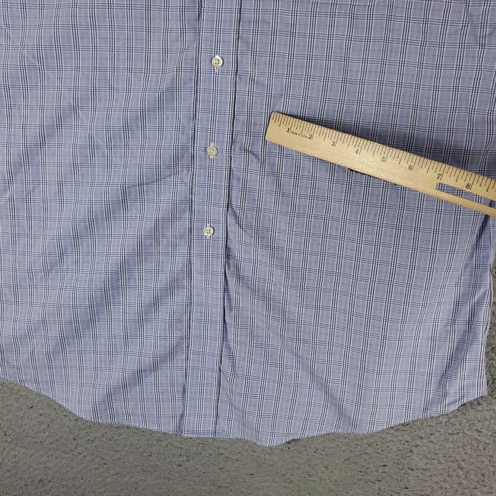 Brooks Brothers Brooks Brothers Shirt Mens 17 Blue Plaid Regent Dress Button Up Long Sleeve Shirt Size 46R - 3 Thumbnail