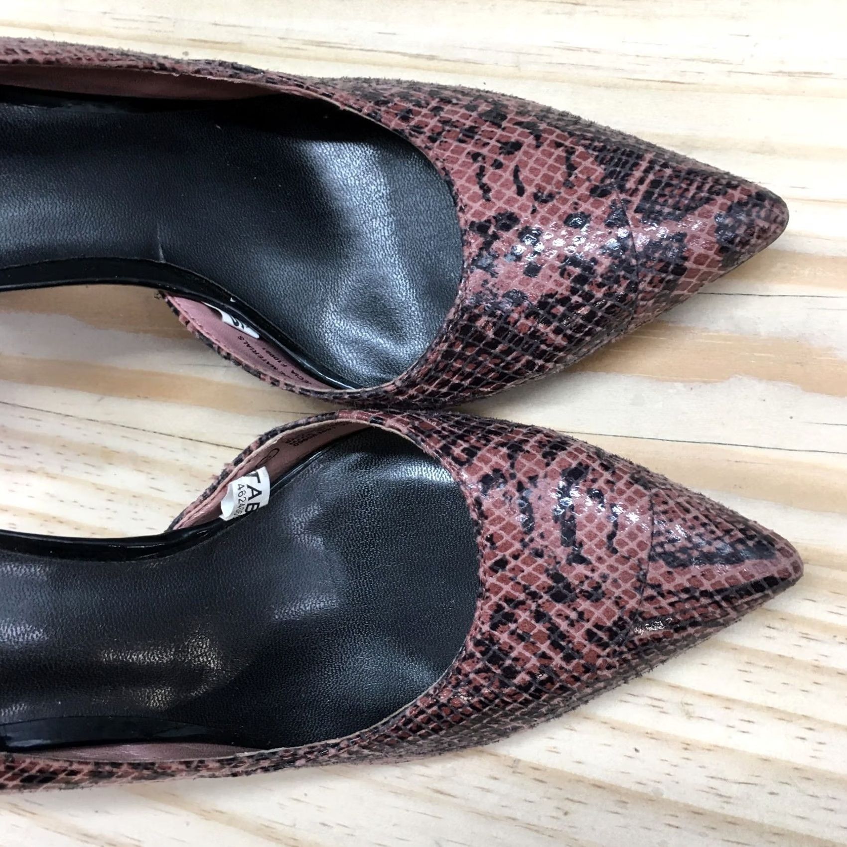 Mossimo Mossimo Heels Womens 8 Snake Print Dress Pointed Toe DOrsay Pumps Black Pink - Pump - Womens - 8 - Pink Snake Print, Mossimo Shoes Size M / US 6-8 / IT 42-44 - 7 Thumbnail