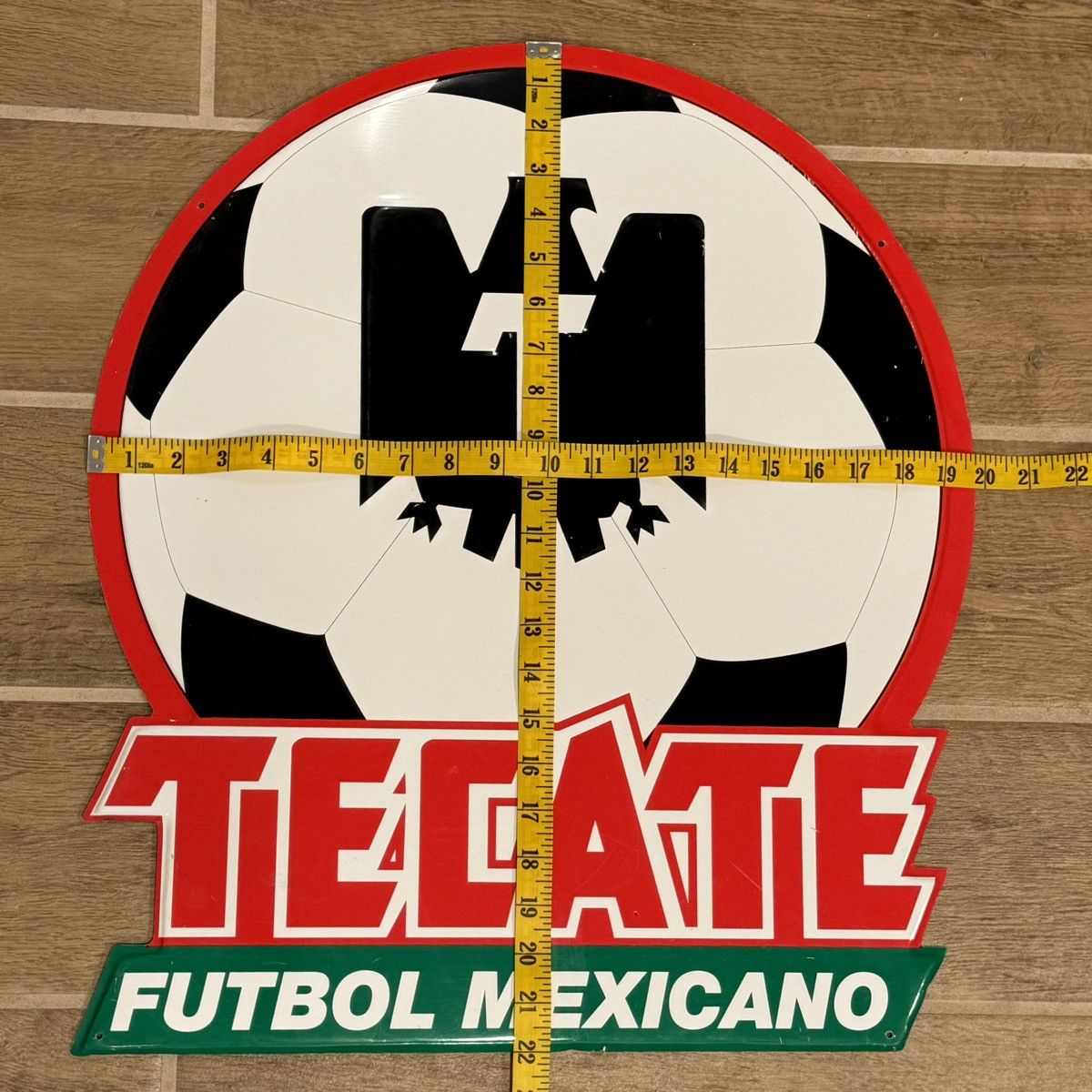 Vintage Tecate “Futbol Mexicano” 22x20in Tin Mexico Soccer Beer Sign Size ONE SIZE - 7 Thumbnail