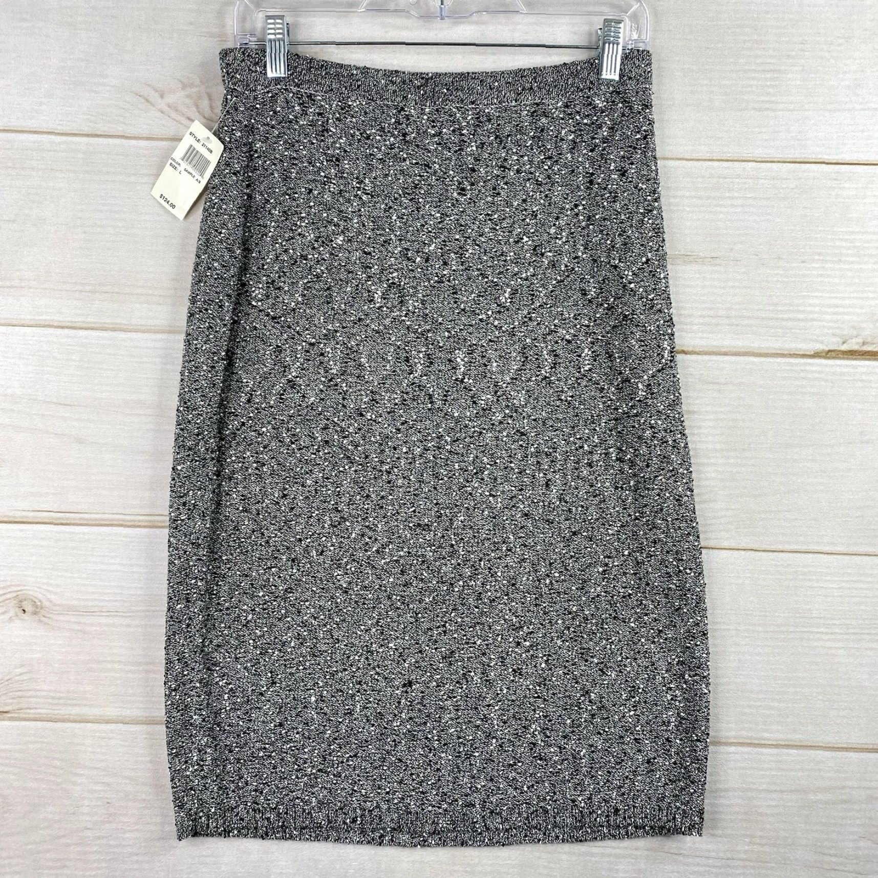 Vintage VINTAGE Adrienne Vittadini Womens Skirt L Black Sweater Knit Pull On Pencil NWT Size L / US 10 / IT 46 - 8 Thumbnail