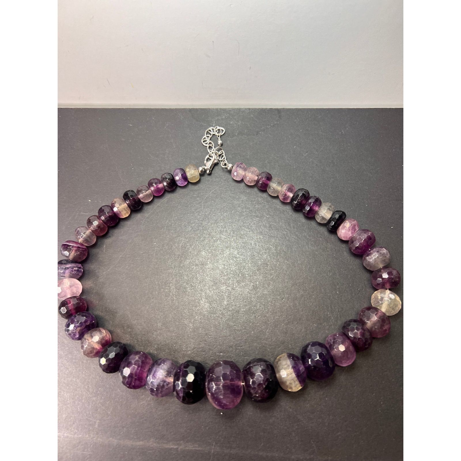 Other Fluorite faceted beaded statement necklace with 925 clasp Size ONE SIZE - 5 Thumbnail