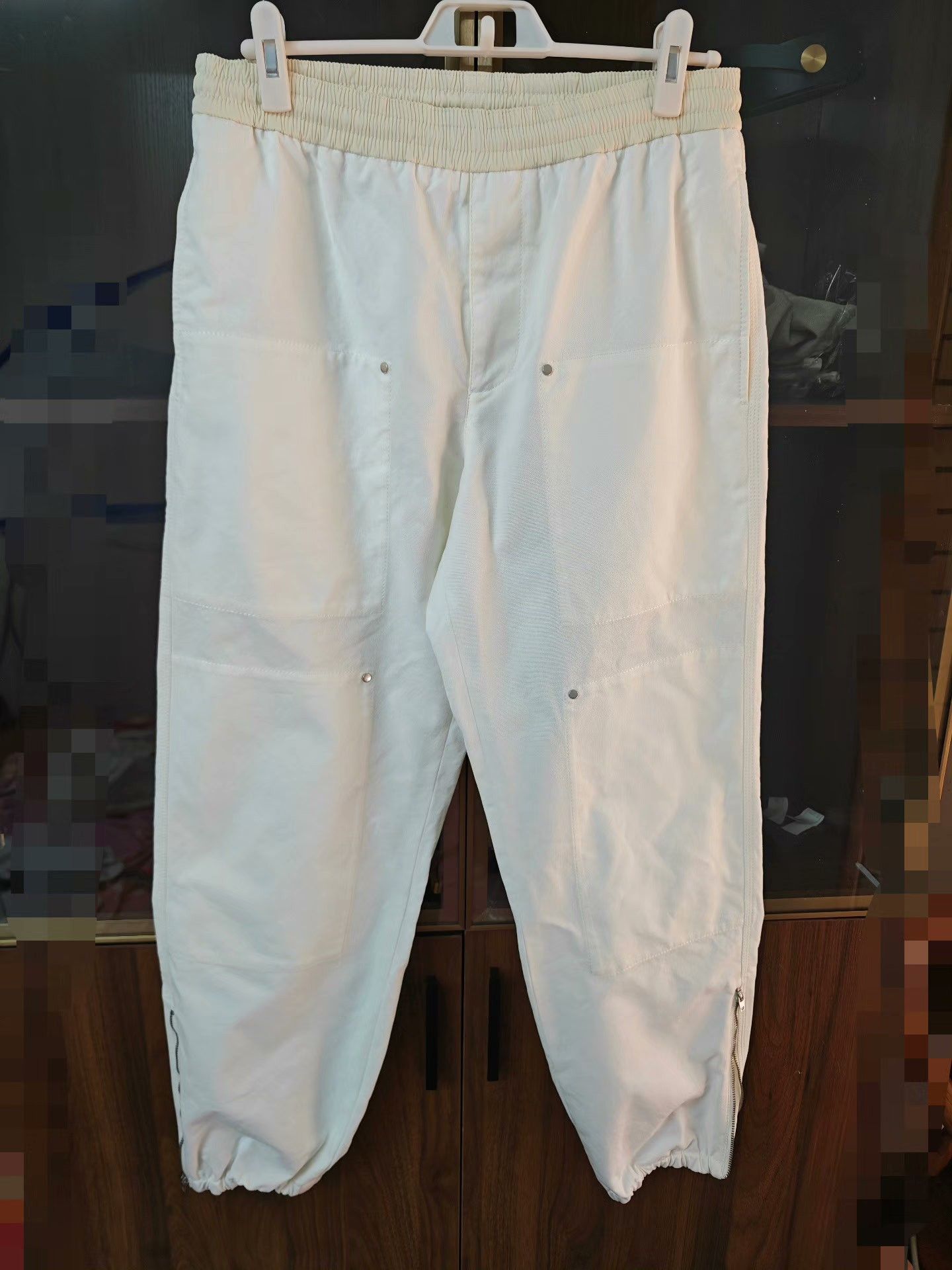 Moncler Moncler Men's White Cargo Denim Pants Size US 26 / EU 42 - 1 Thumbnail