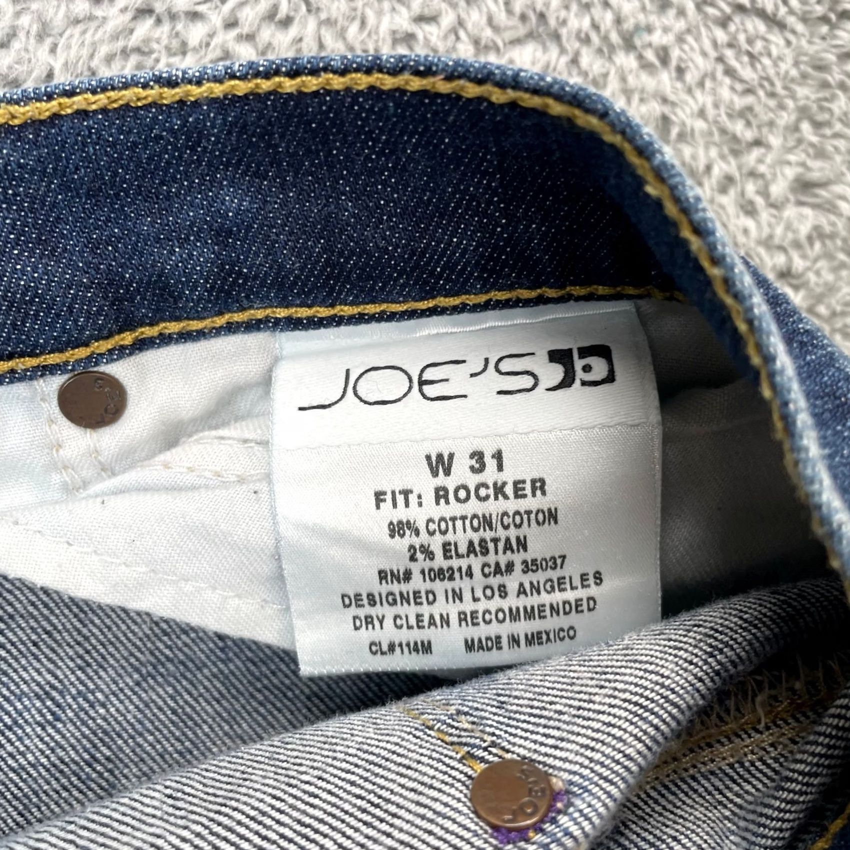 Vintage Joes Jeans Womens Jeans Bootcut 31 Blue Rocker Medium Wash Stretch Low Rise 5-Pocket Denim Logo Vintage No Rise Womens Size 24" / US 00 / IT 34 - 6 Thumbnail