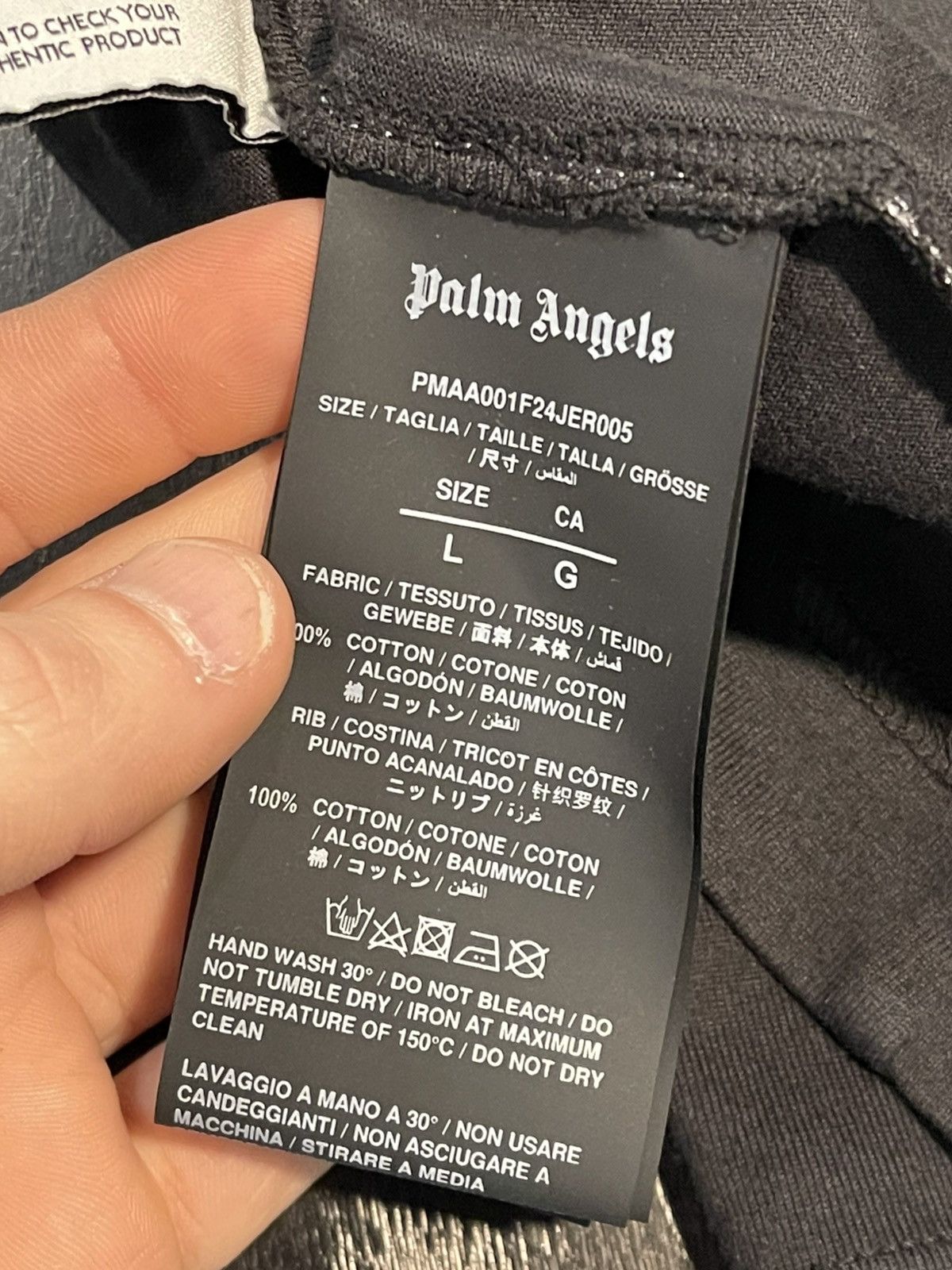 Palm Angels Size L - Palm Angels College Print Tee Size US L / EU 52-54 / 3 - 8 Thumbnail