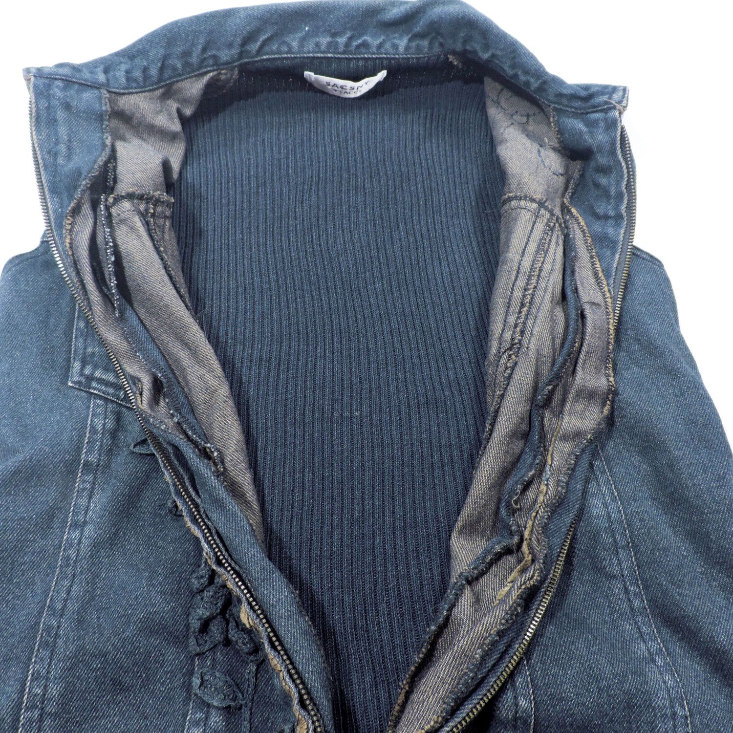 Yohji Yamamoto SACSNY Y'SACCS YOHJI YAMAMOTO EMBROIDERY FLOWER DENIM VEST Size M / US 6-8 / IT 42-44 - 8 Thumbnail